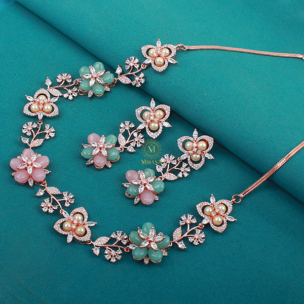 Pihu Pastel Colour Designer Necklace Set