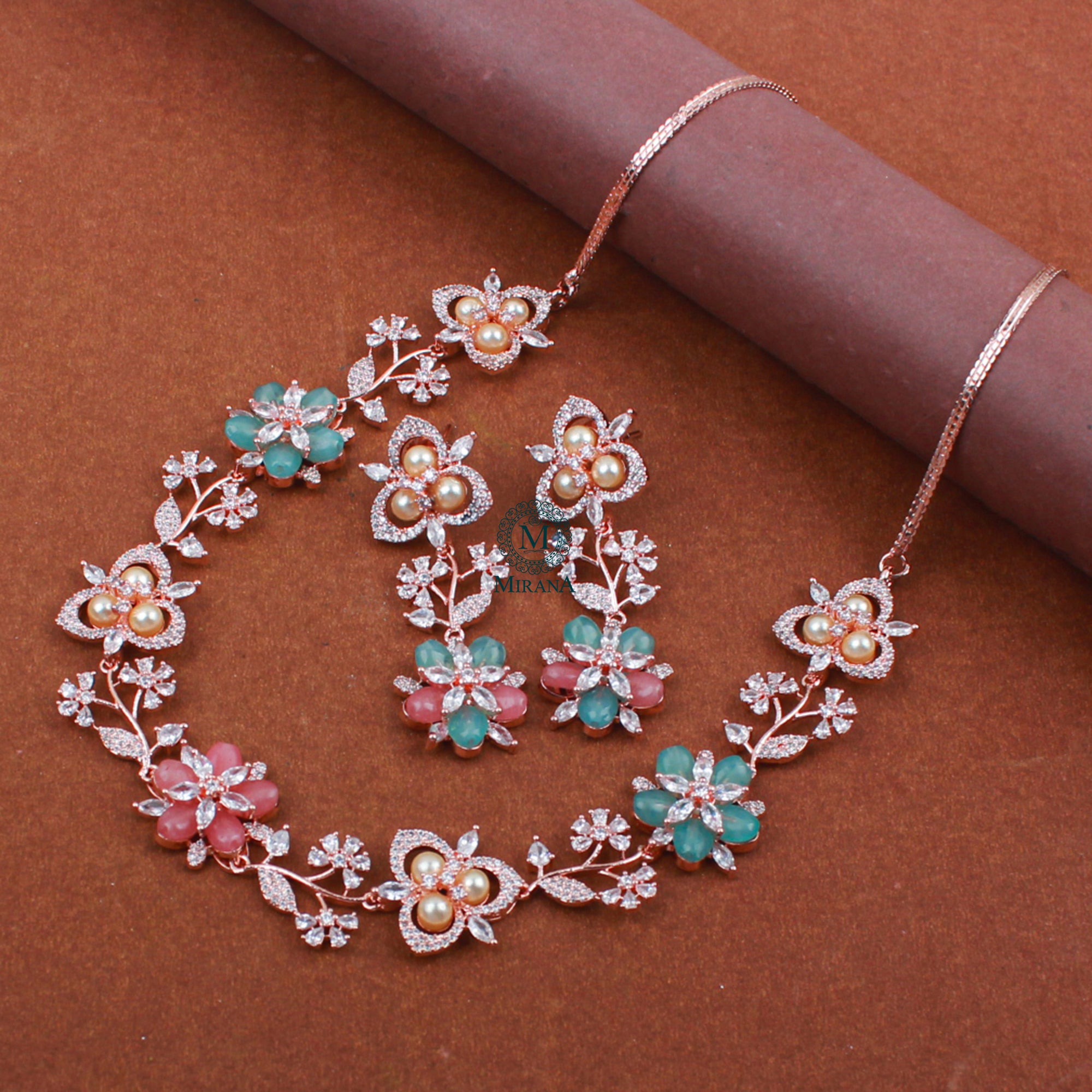 Pihu Pastel Colour Designer Necklace Set