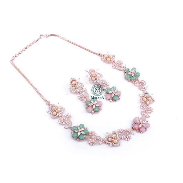 Pihu Pastel Colour Designer Necklace Set