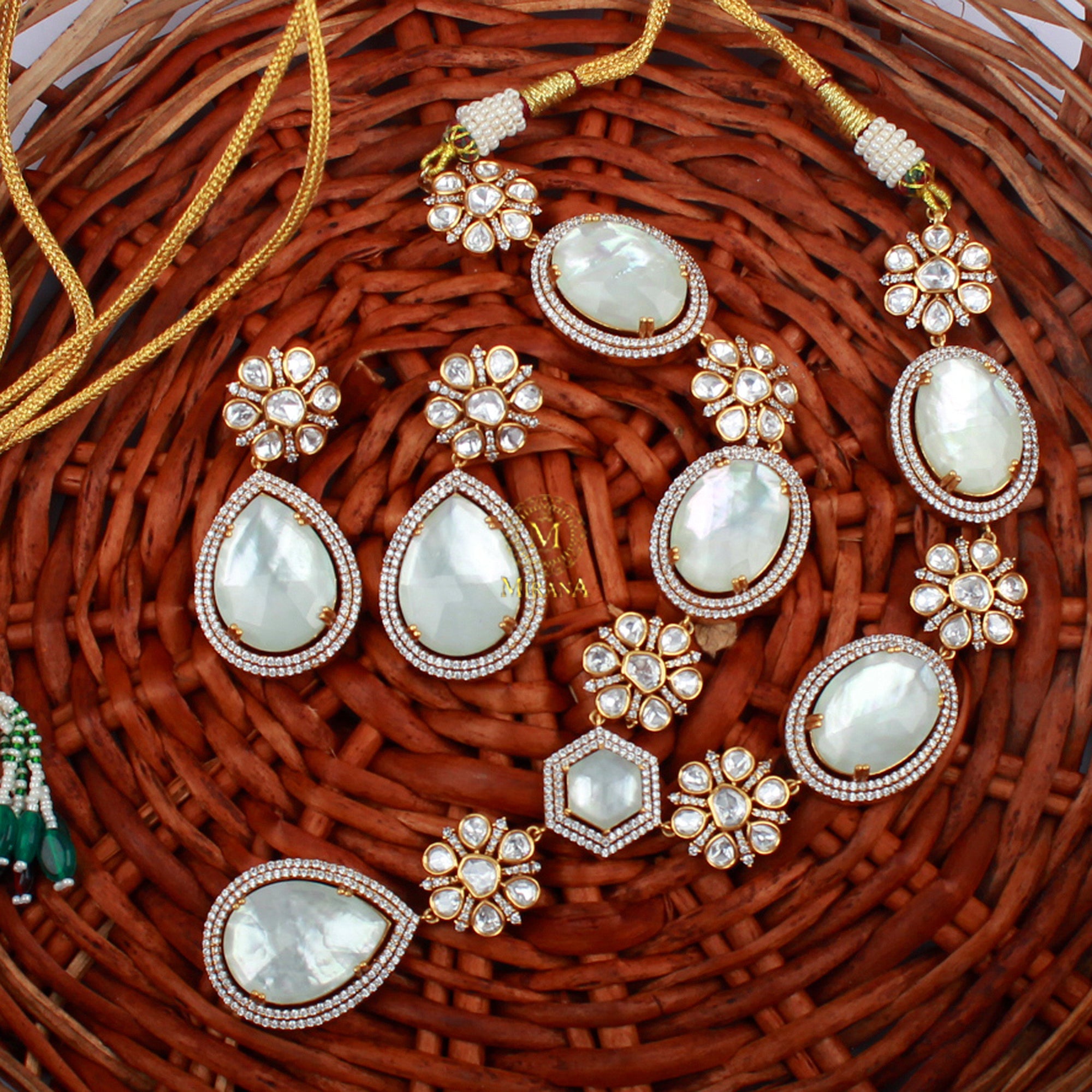 Sheena Polki Designer Necklace Set