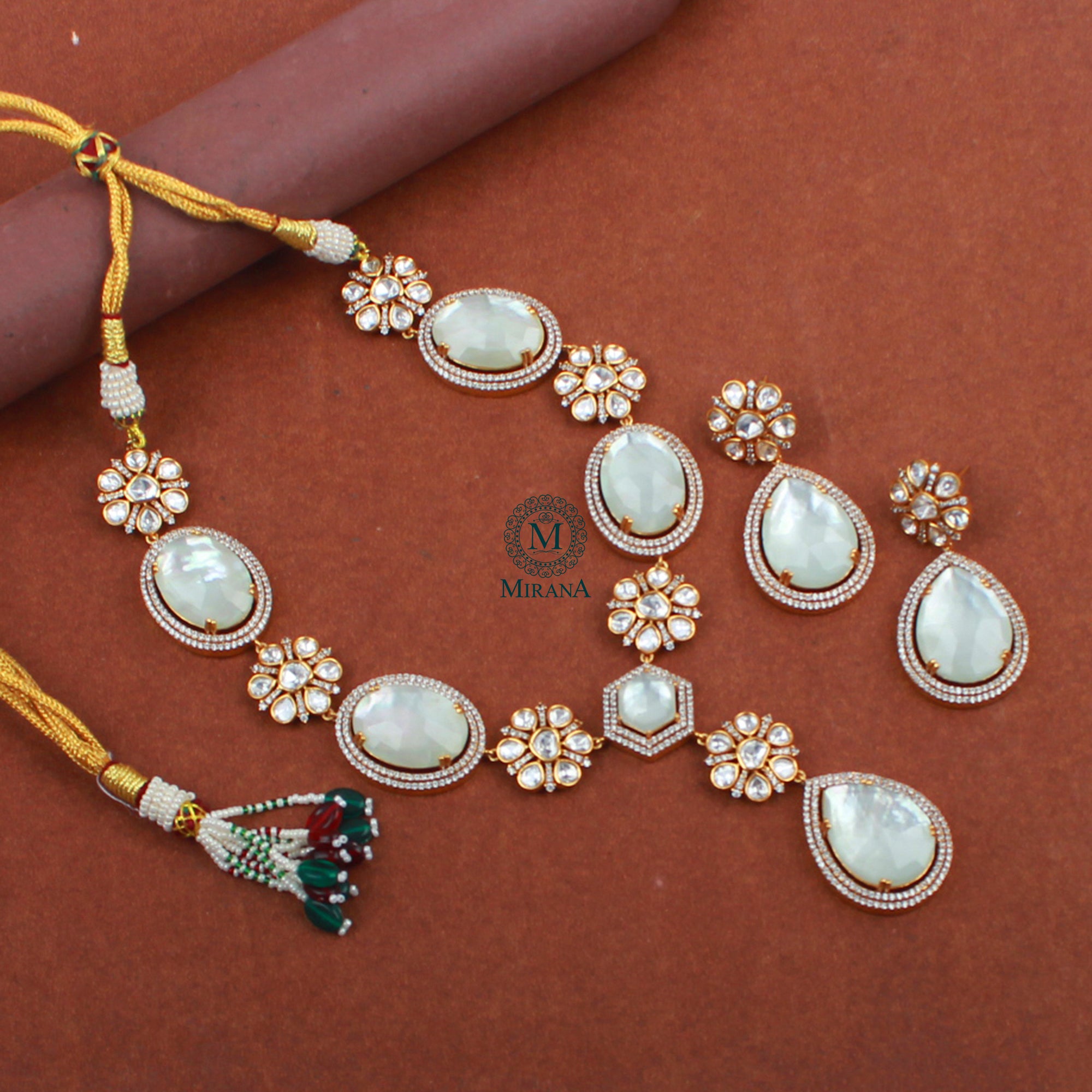 Sheena Polki Designer Necklace Set