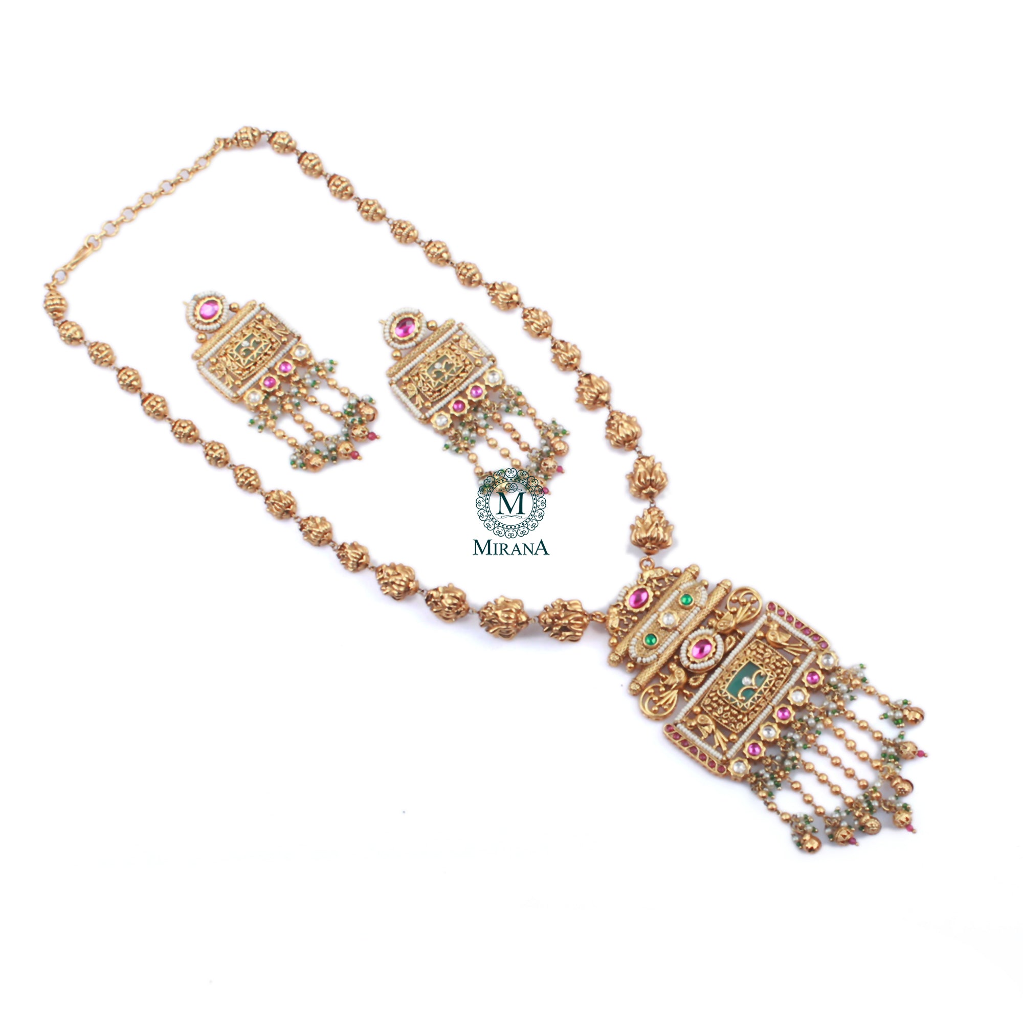 Vibhuti Antique Designer Long Necklace Set
