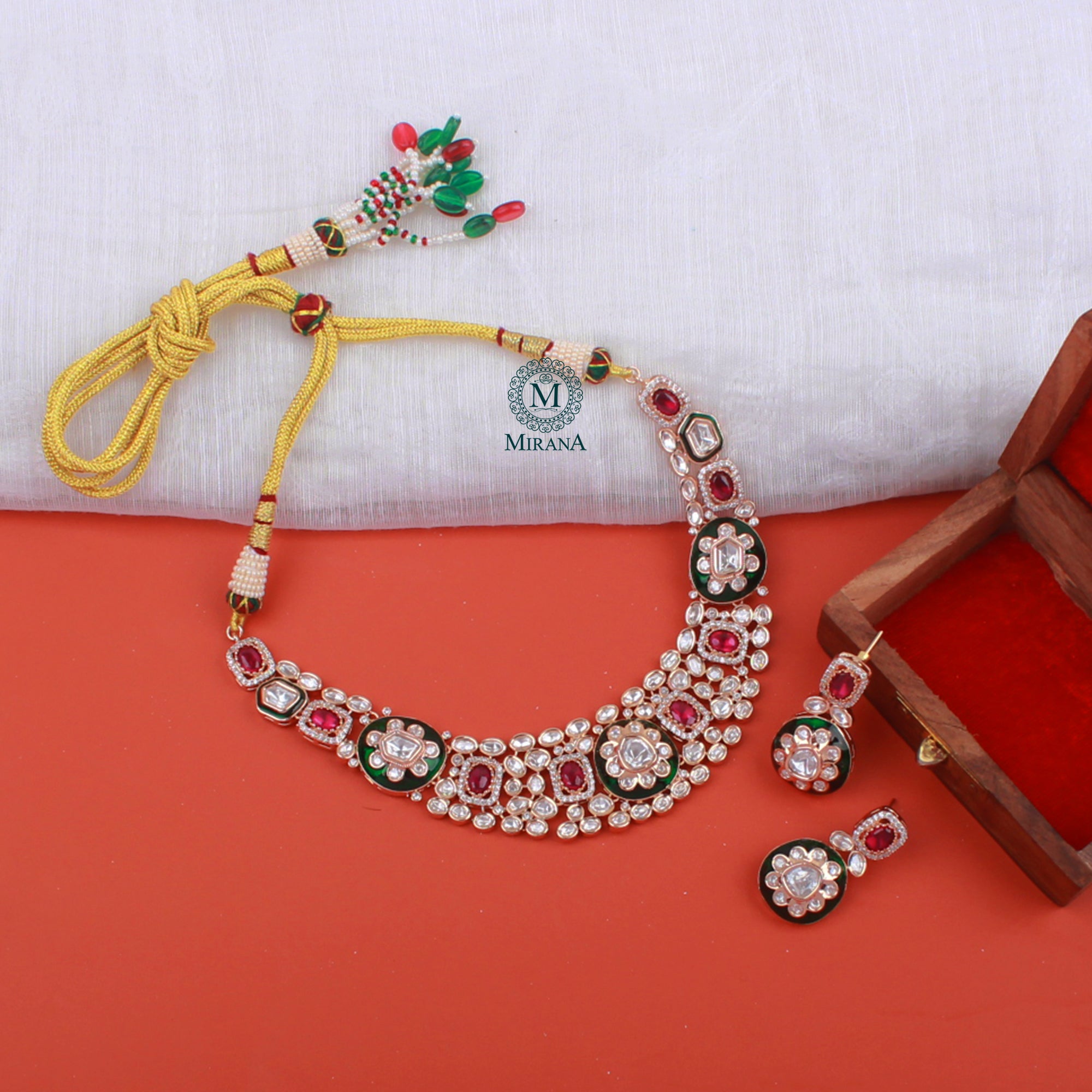 Kashavi Polki Designer Necklace Set