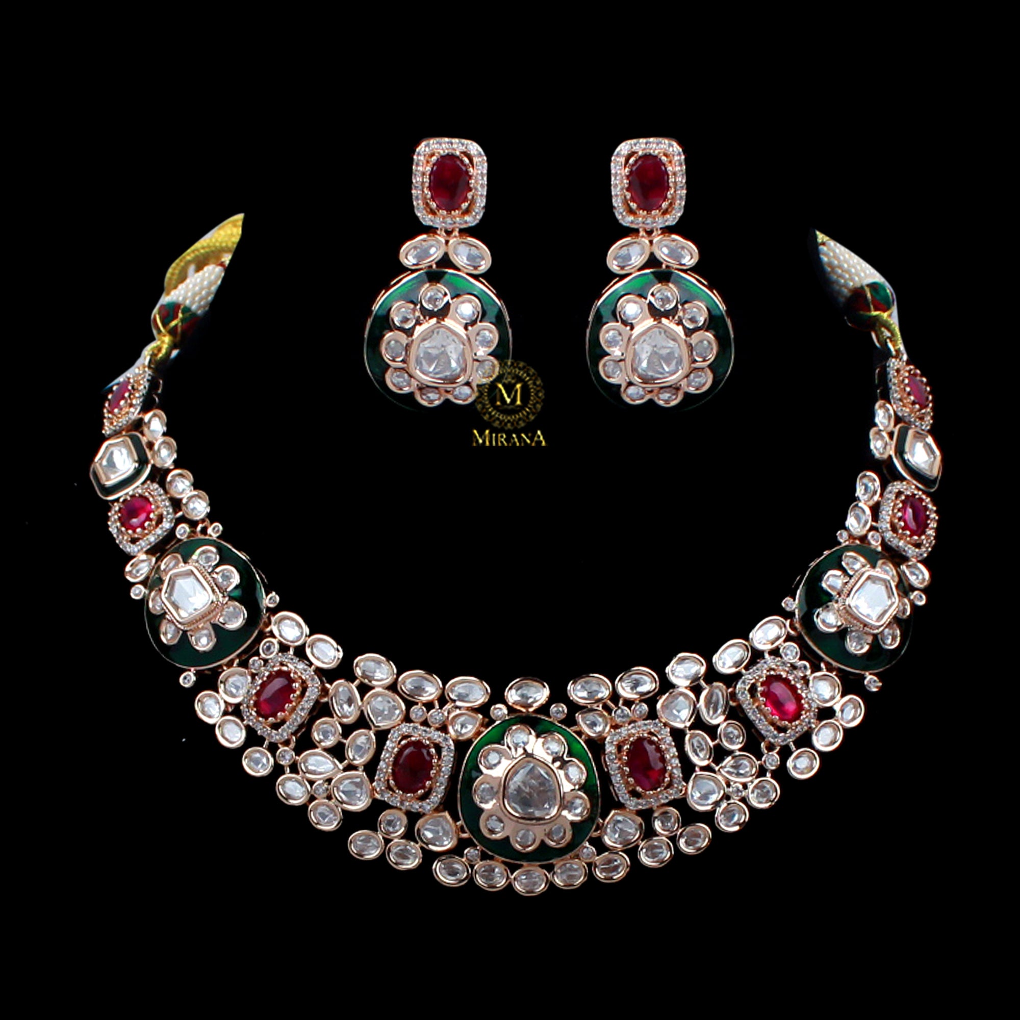 Kashavi Polki Designer Necklace Set