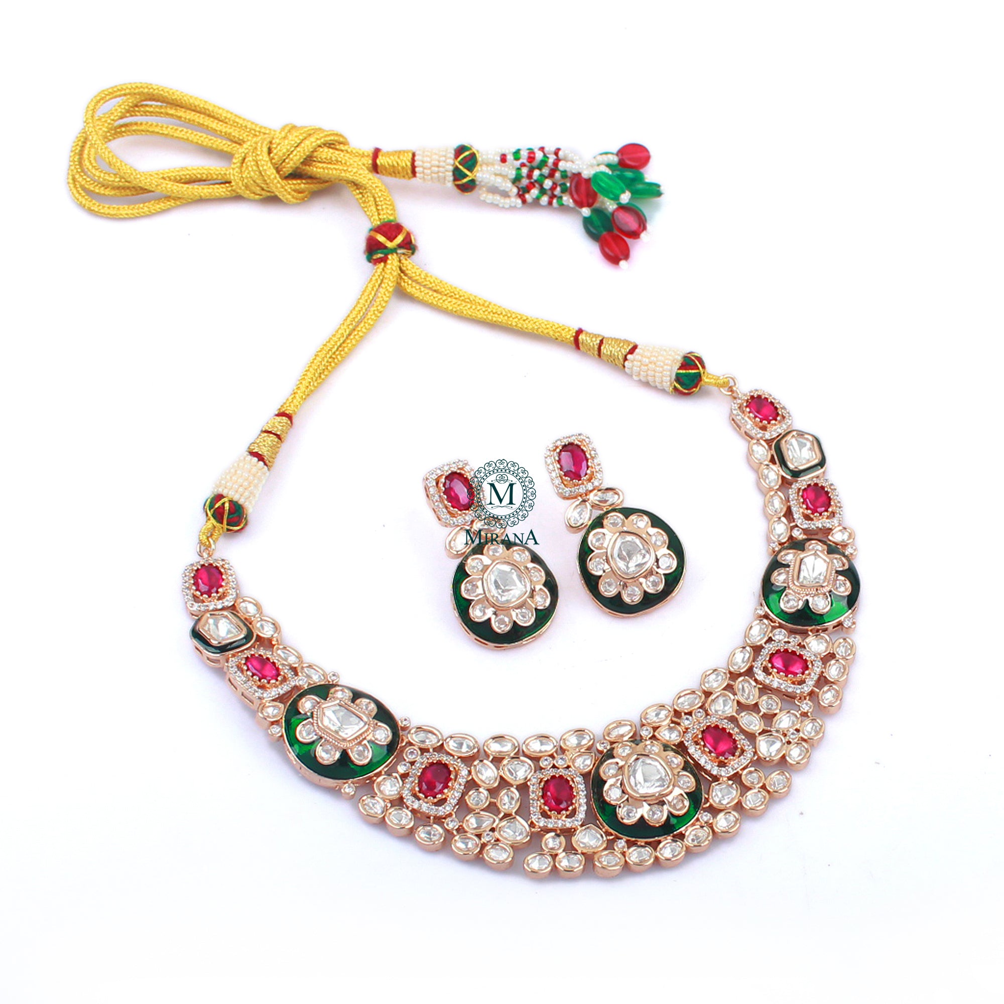 Kashavi Polki Designer Necklace Set
