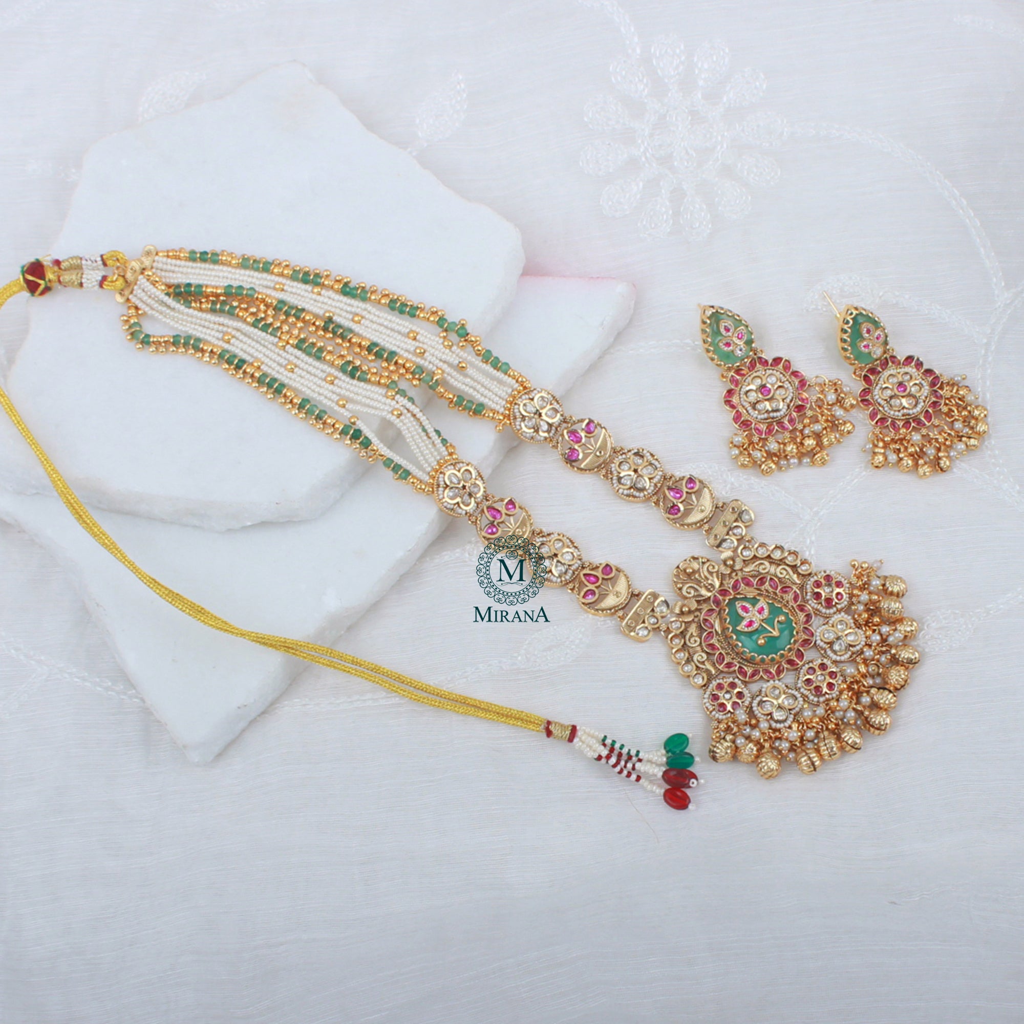 Sabhya Antique Designer Long Necklace Set