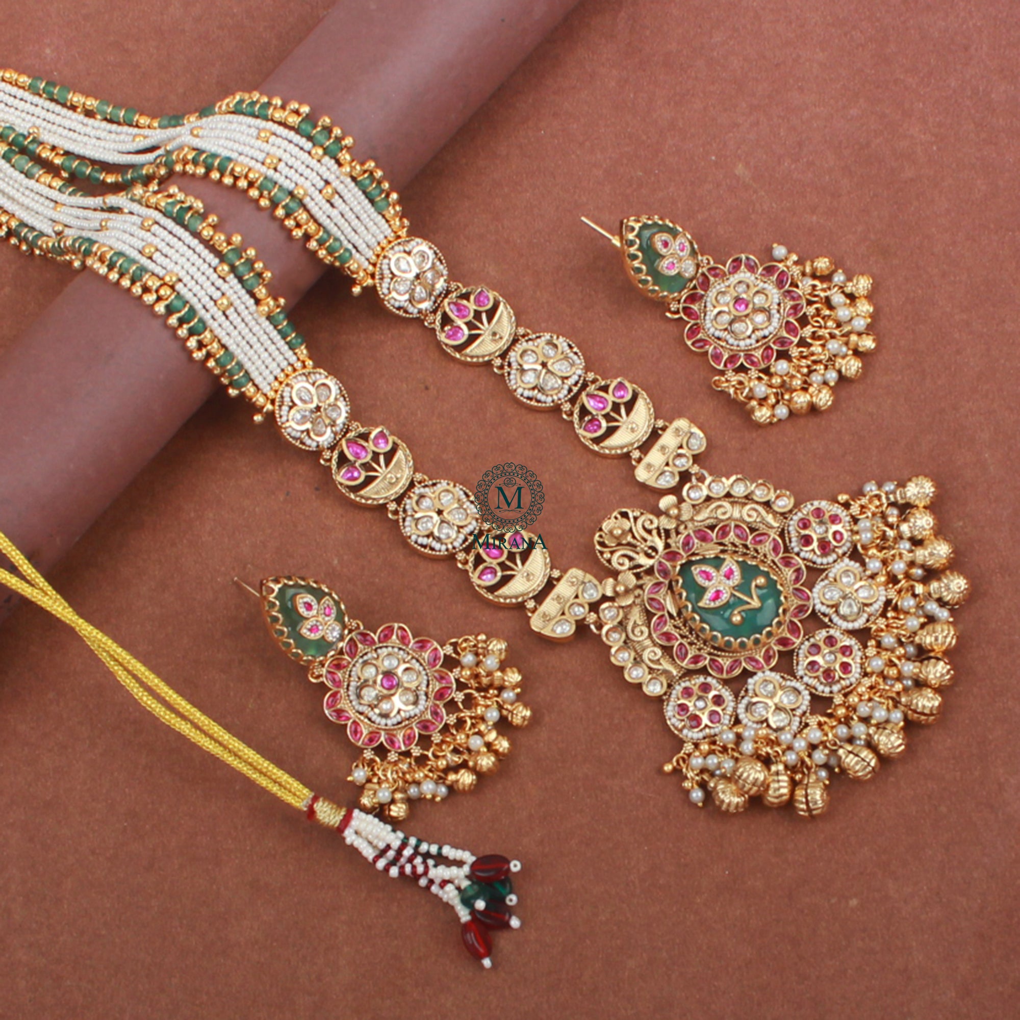 Sabhya Antique Designer Long Necklace Set