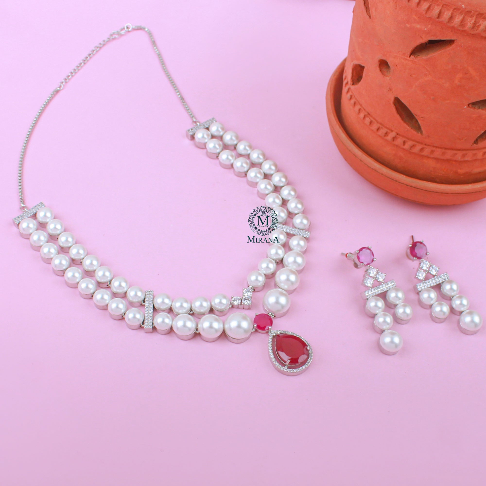 Dovie Layered CZ Designer Necklace Set