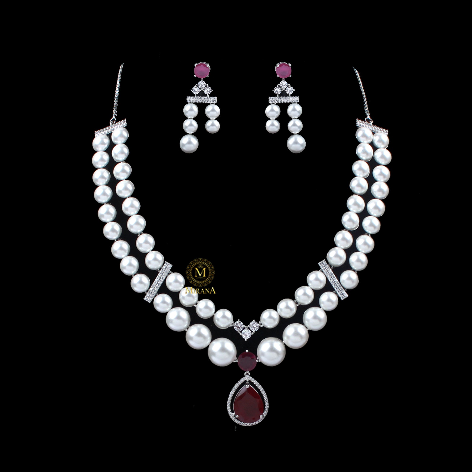Dovie Layered CZ Designer Necklace Set