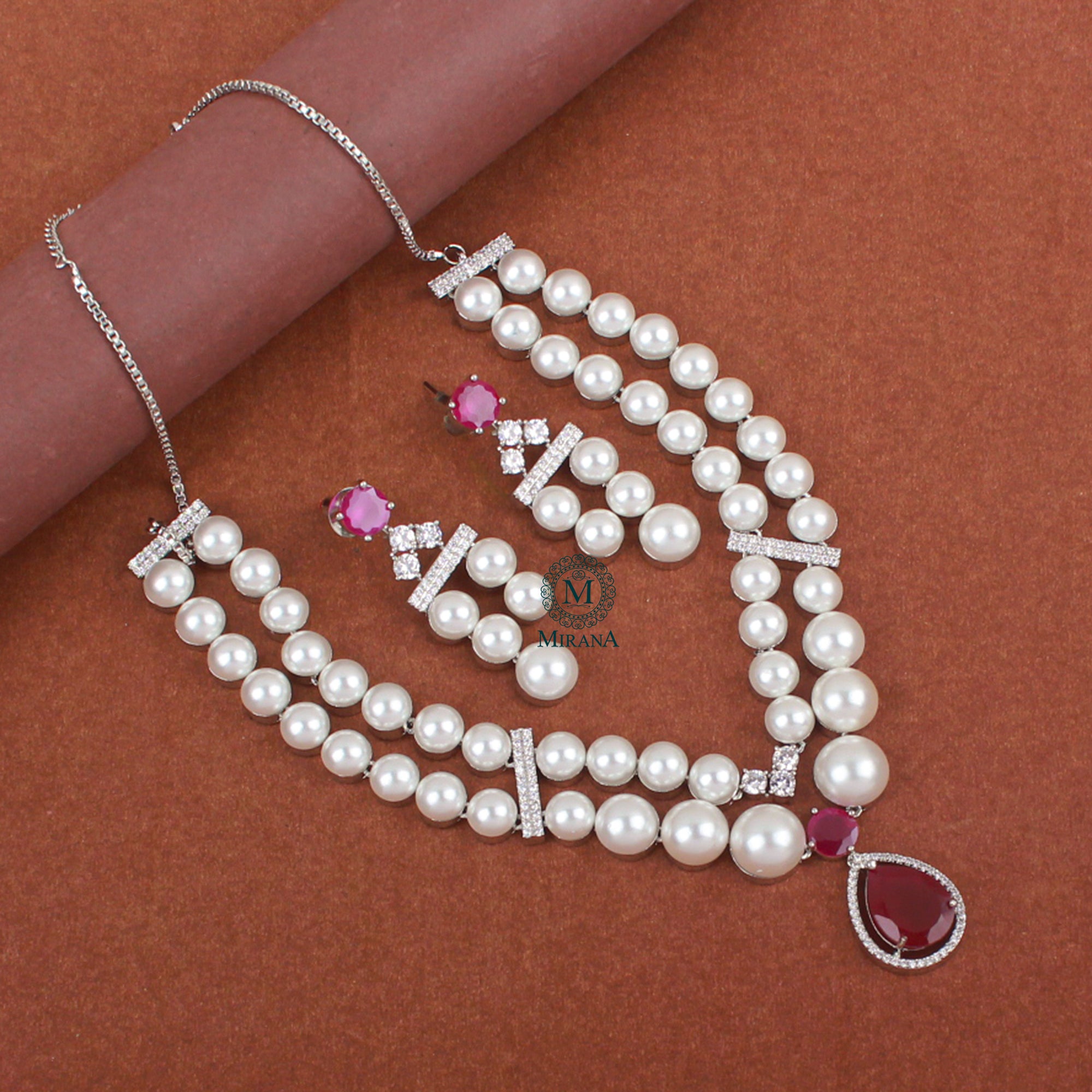 Dovie Layered CZ Designer Necklace Set