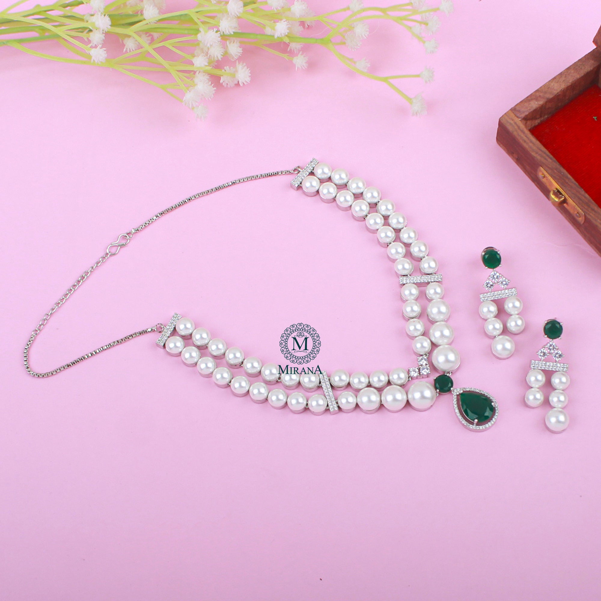 Dovie Layered CZ Designer Necklace Set