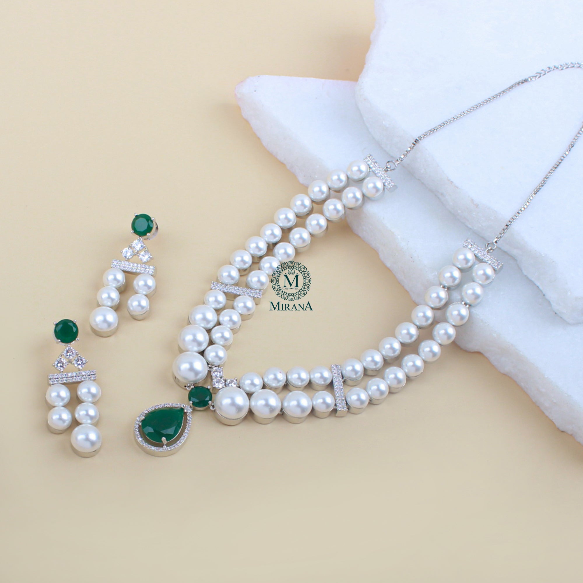 Dovie Layered CZ Designer Necklace Set