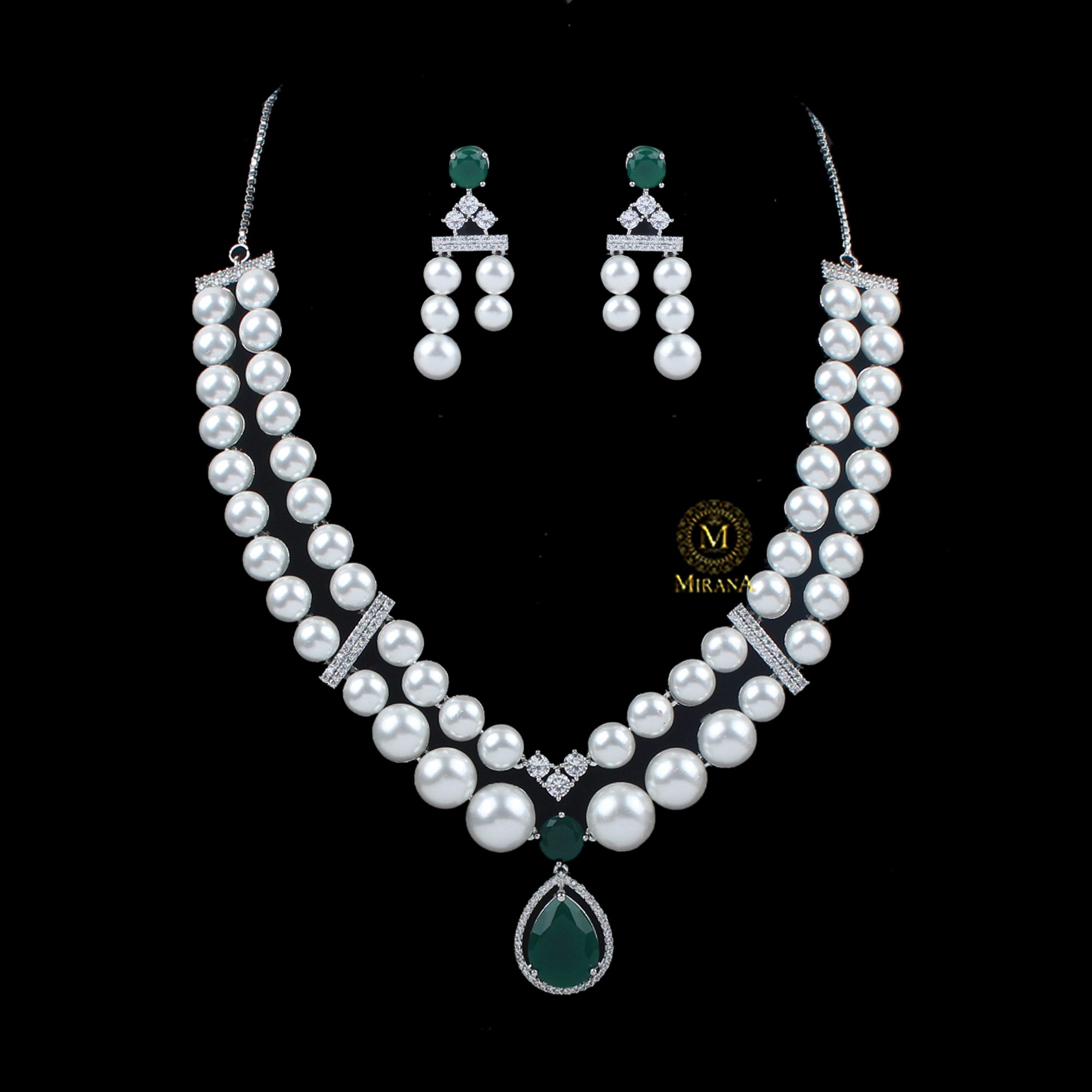 Dovie Layered CZ Designer Necklace Set
