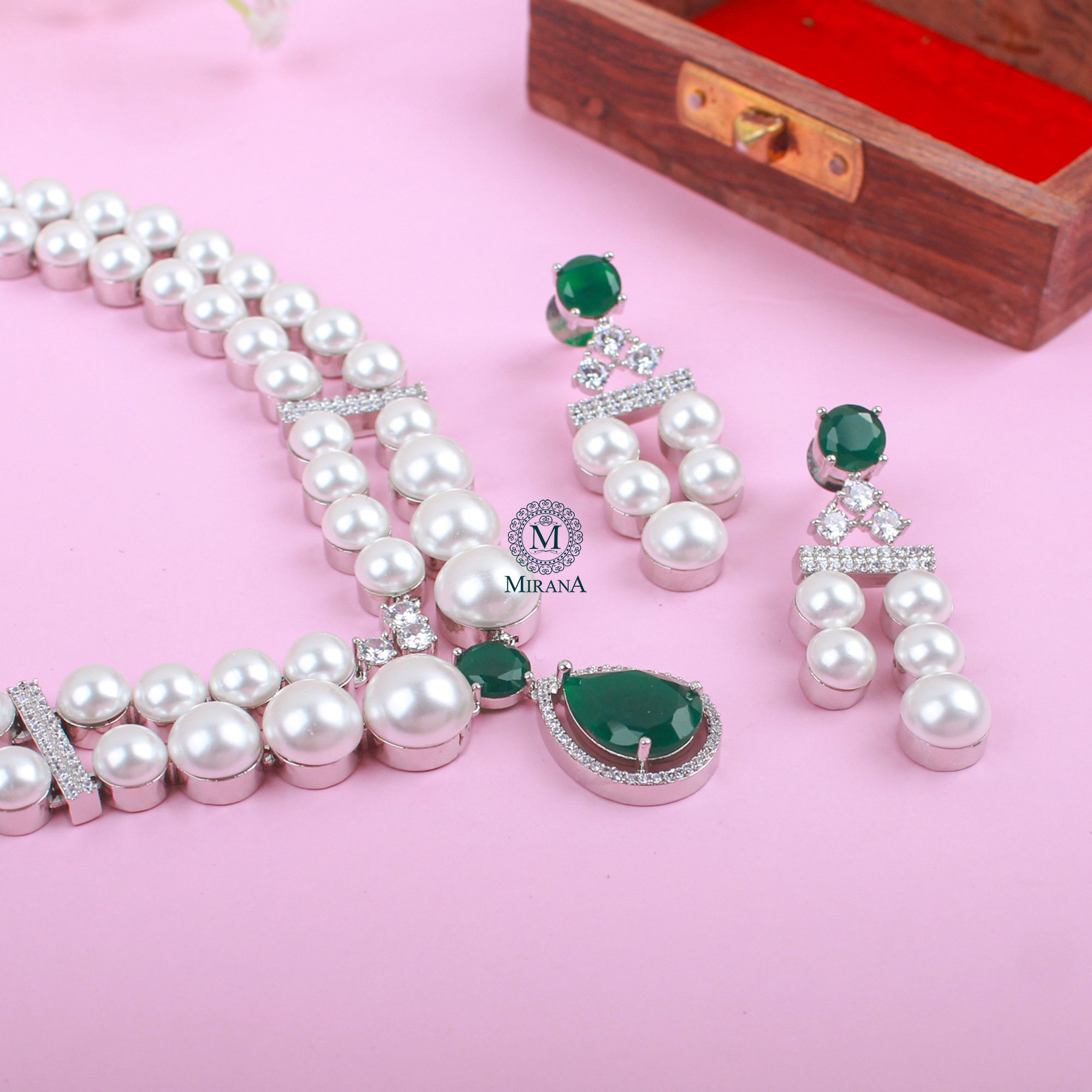 Dovie Layered CZ Designer Necklace Set