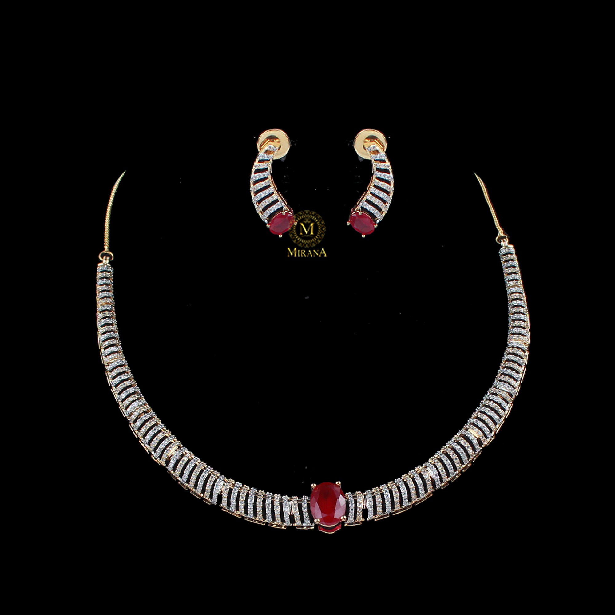 Ditya CZ Husli Necklace Set