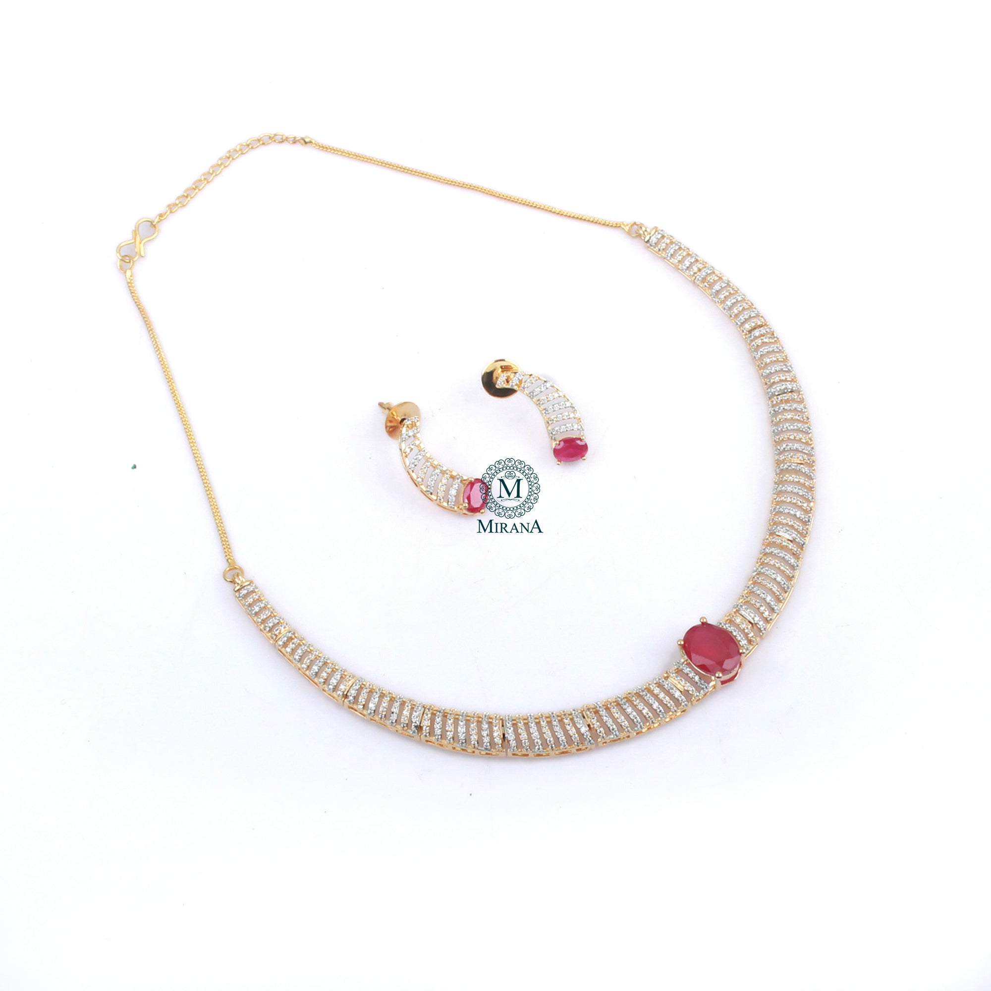 Ditya CZ Husli Necklace Set