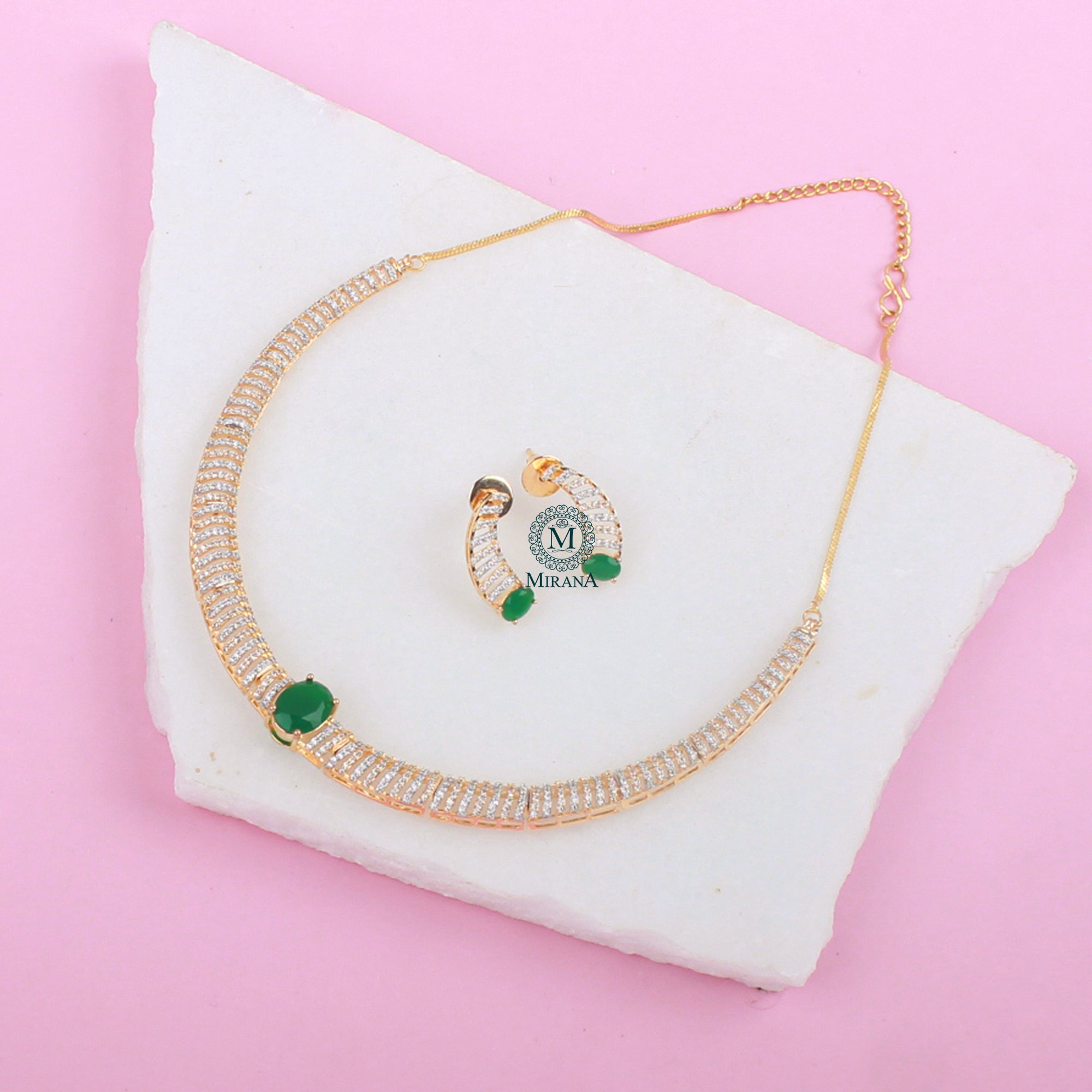 Ditya CZ Husli Necklace Set