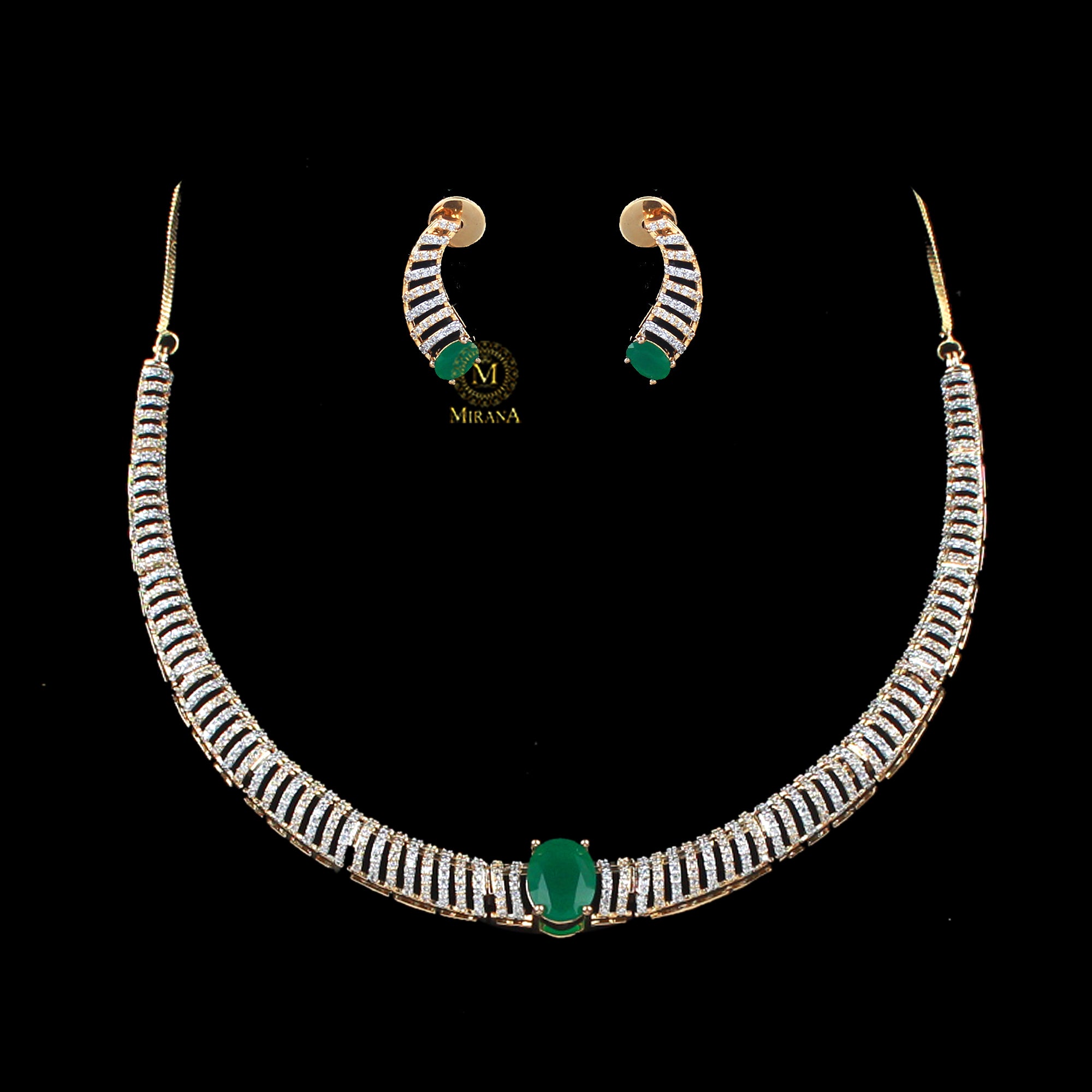 Ditya CZ Husli Necklace Set