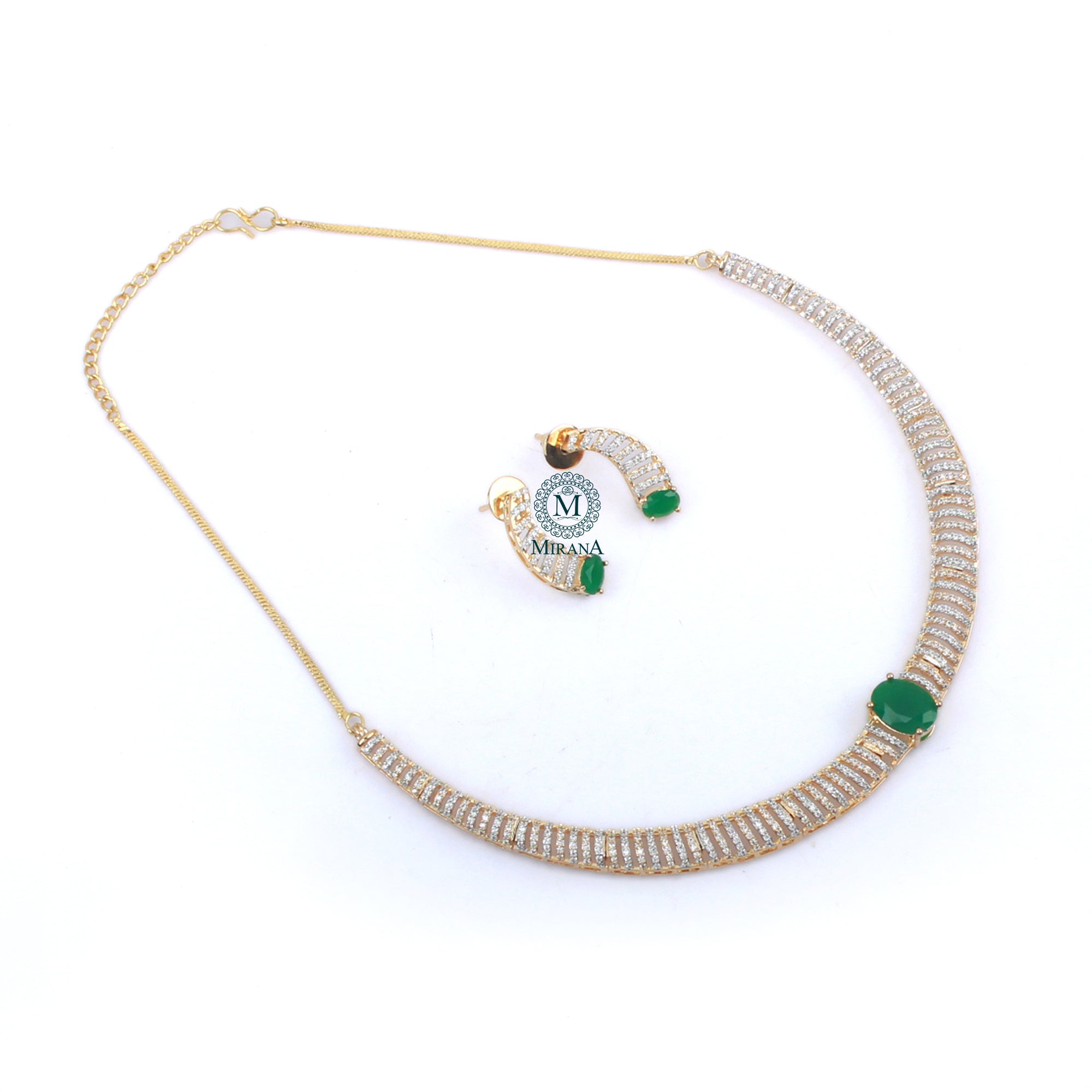 Ditya CZ Husli Necklace Set