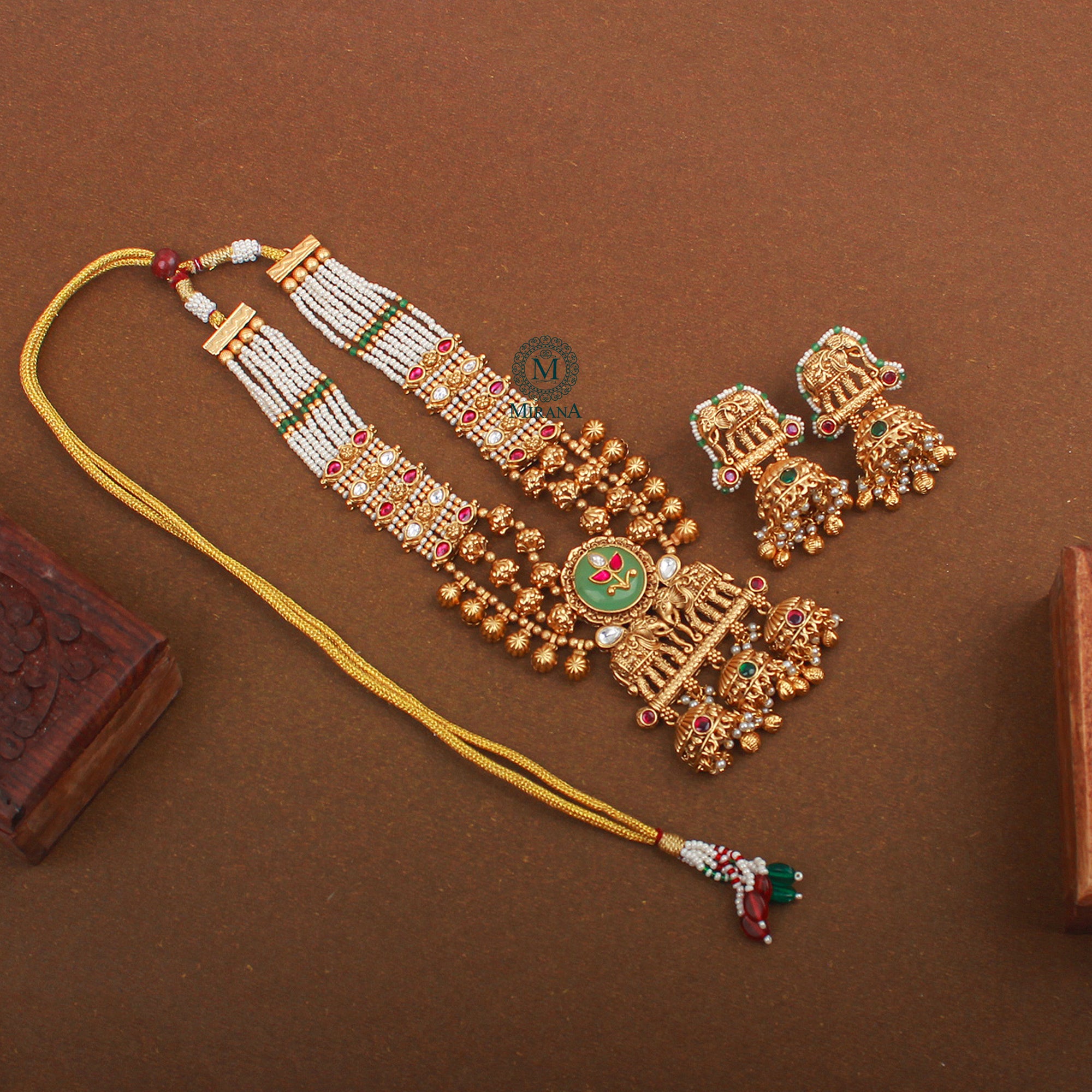 Gaj Antique Designer Necklace Set