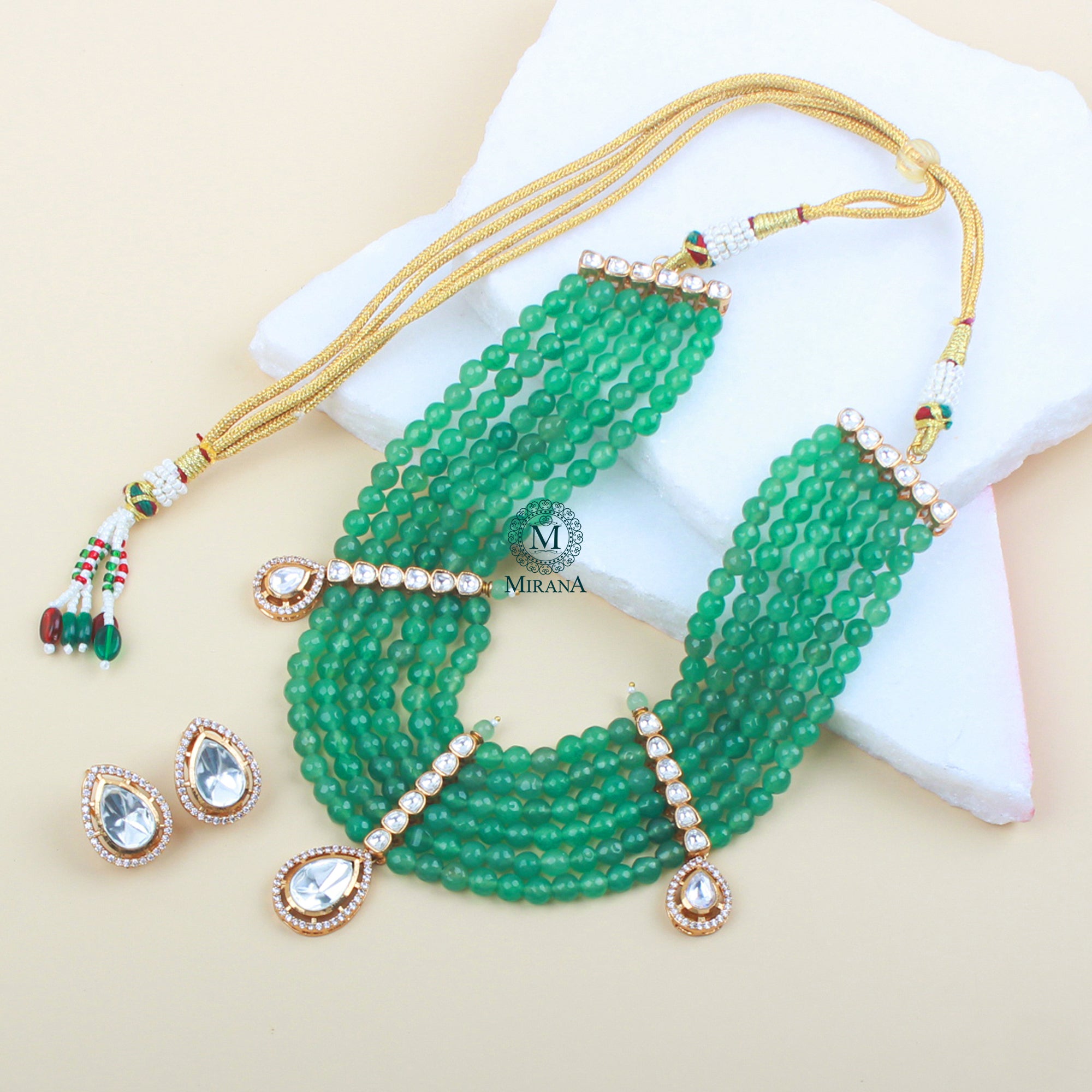 Noor Layered Moissanite Designer Necklace Set