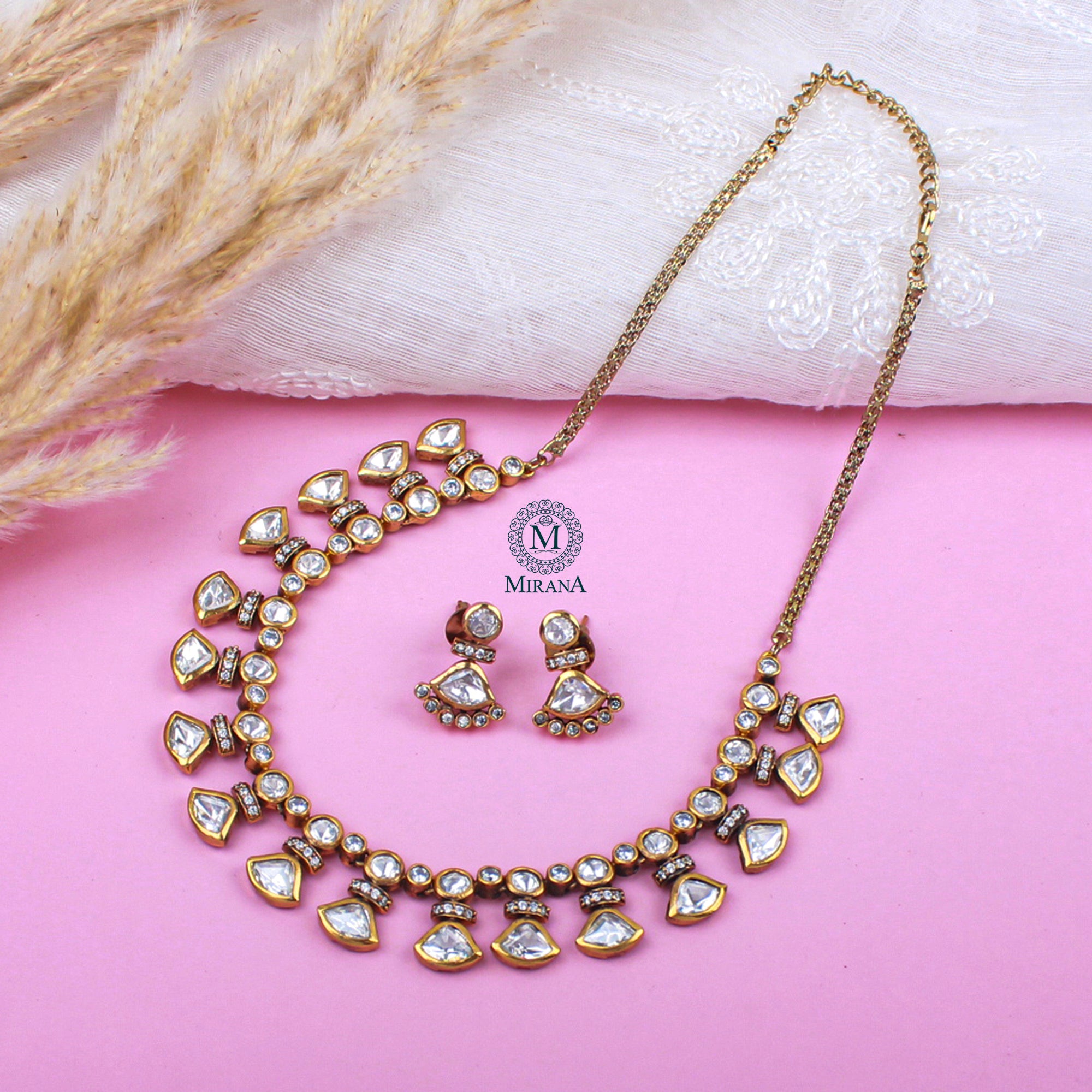 Jaya Polki Designer Necklace Set