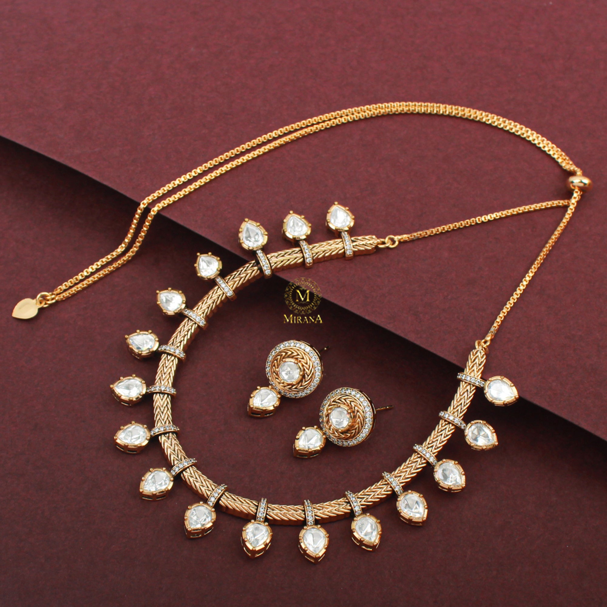 Darani Polki Designer Necklace Set