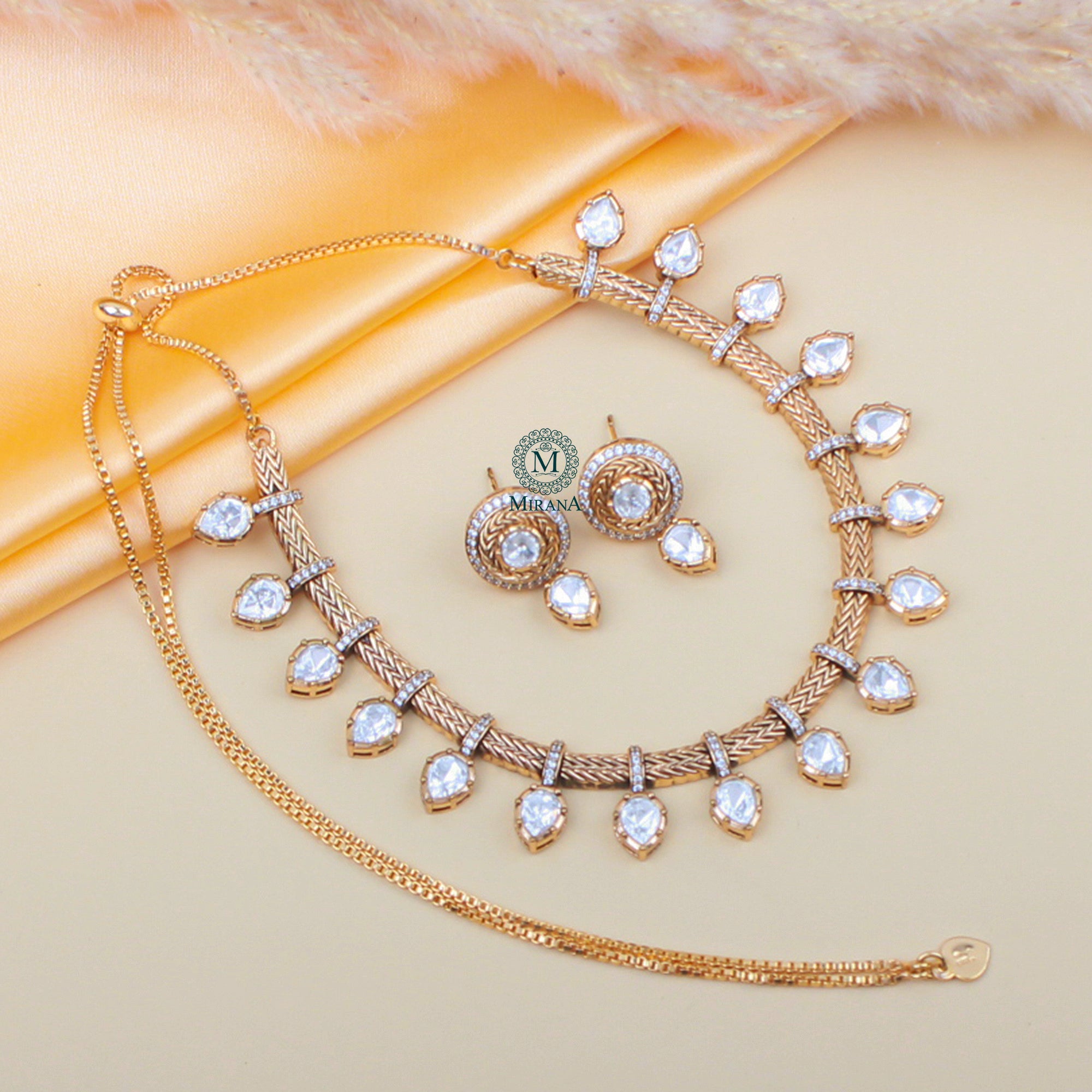 Darani Polki Designer Necklace Set