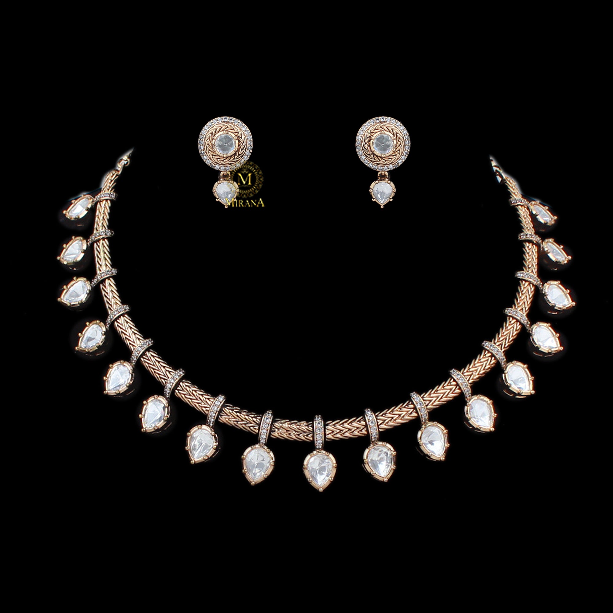 Darani Polki Designer Necklace Set