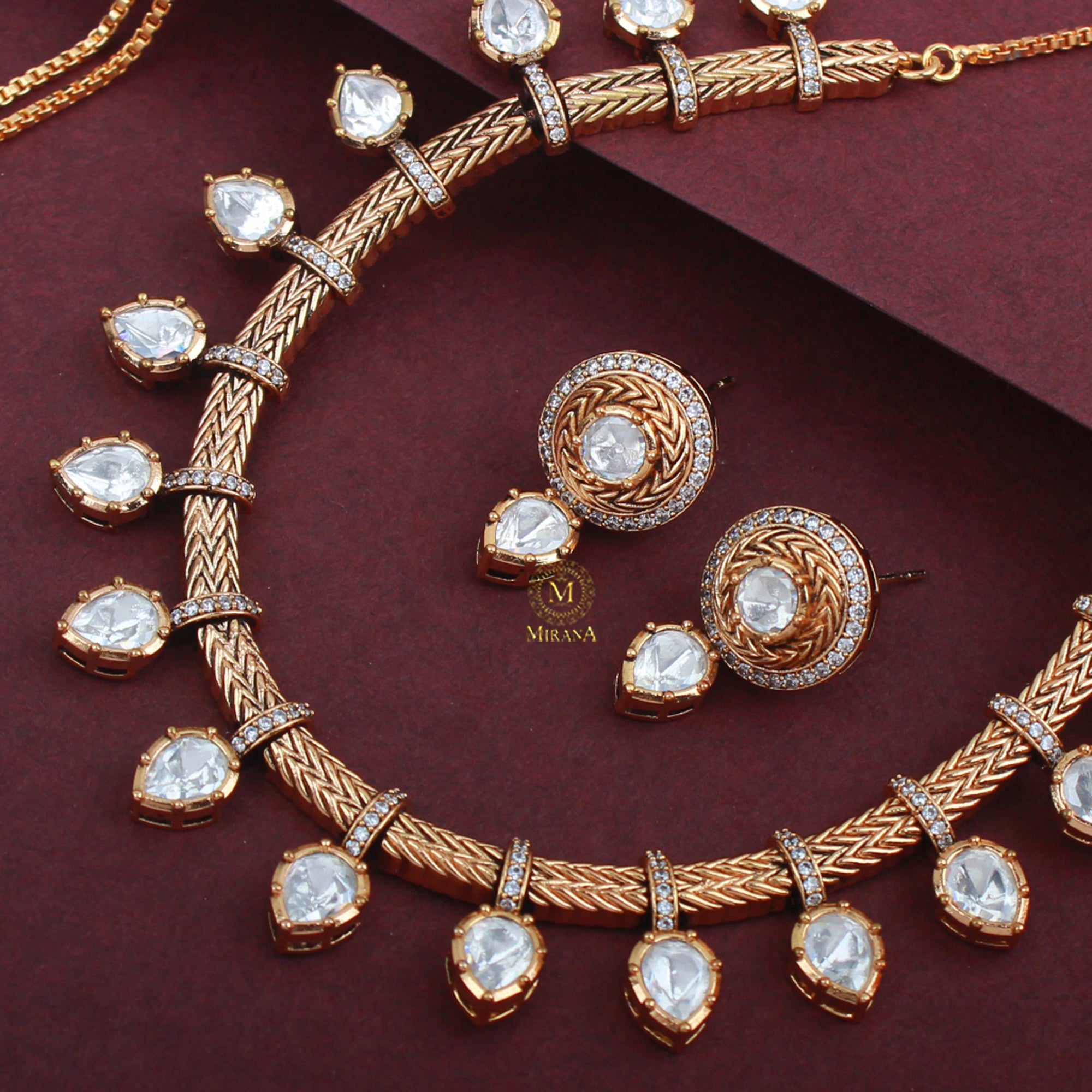 Darani Polki Designer Necklace Set