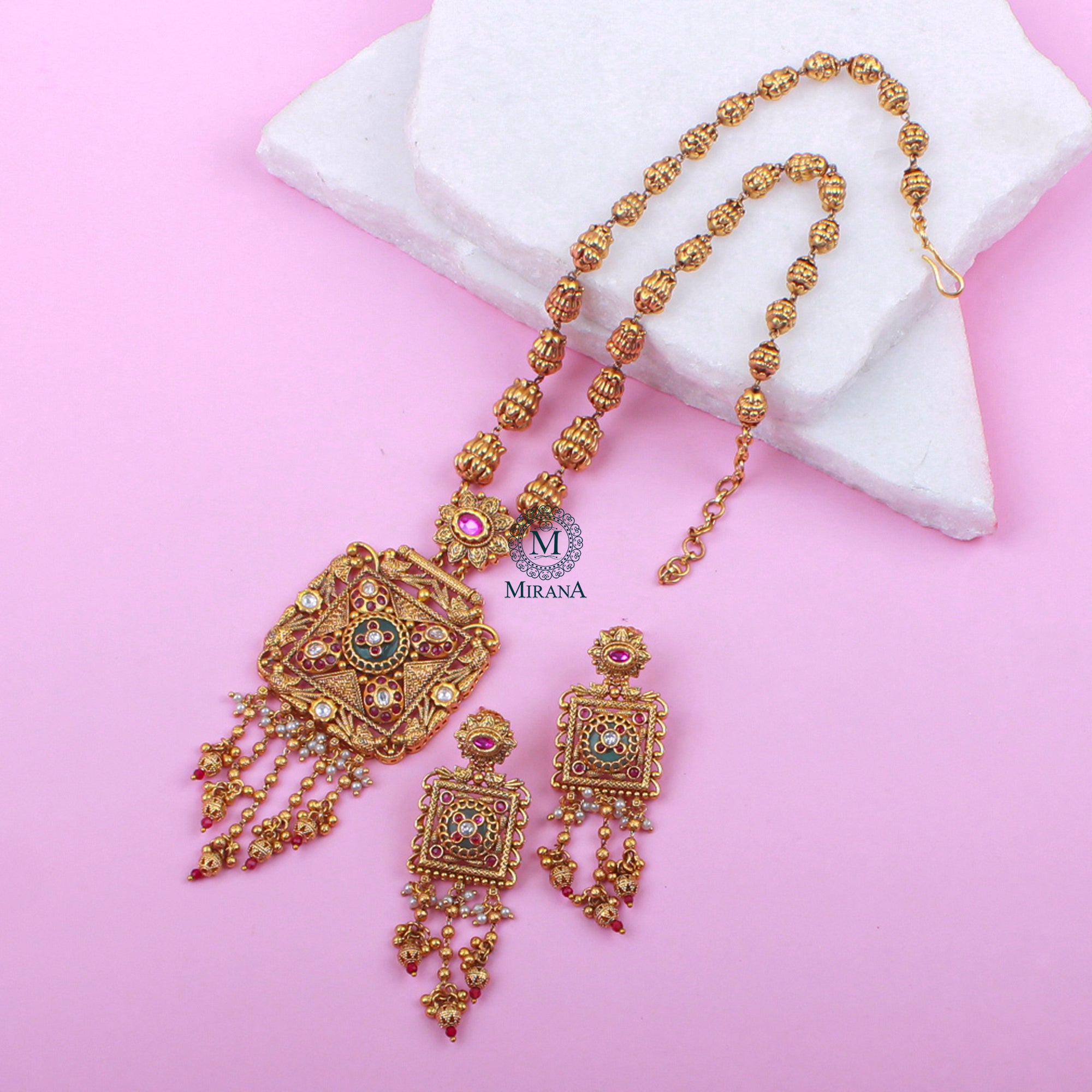 Advita Antique Designer Long Necklace Set