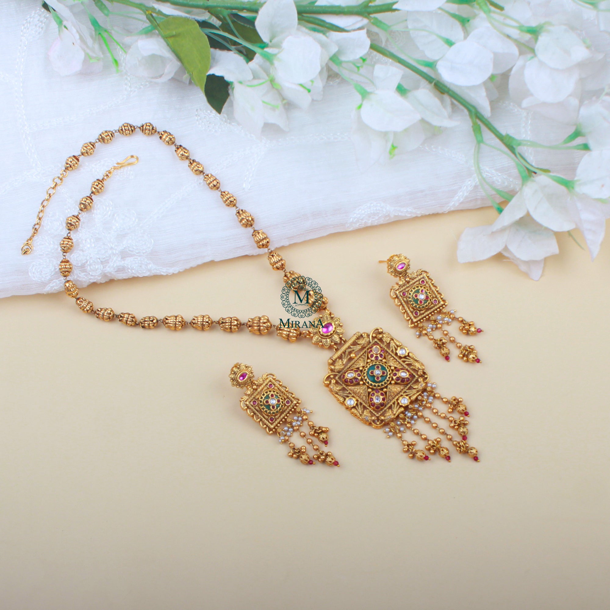 Advita Antique Designer Long Necklace Set