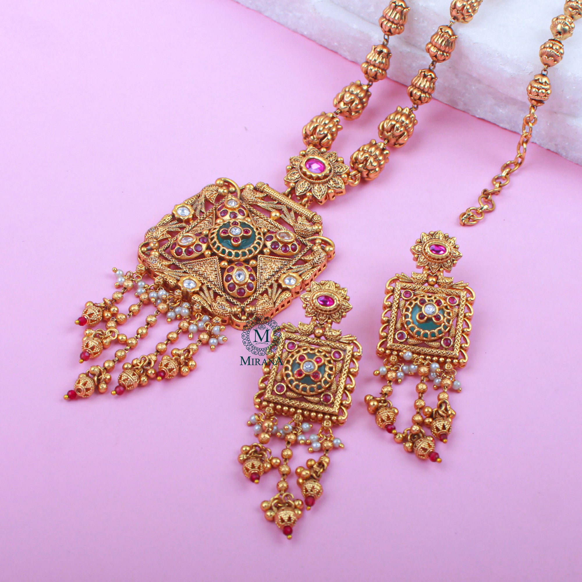 Advita Antique Designer Long Necklace Set