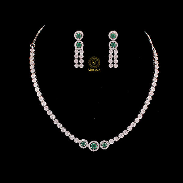 Jemma 925 Pure Silver Designer Necklace Set