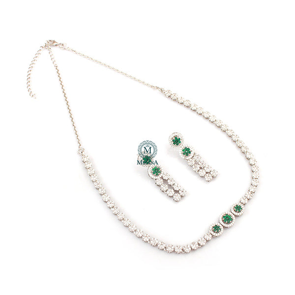 Jemma 925 Pure Silver Designer Necklace Set
