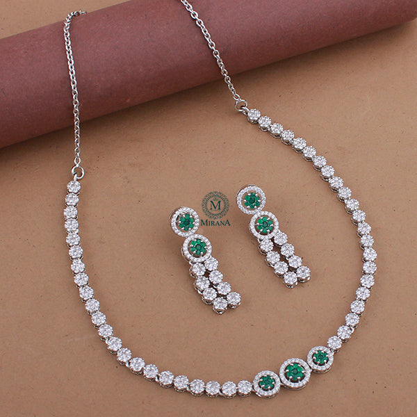 Jemma 925 Pure Silver Designer Necklace Set