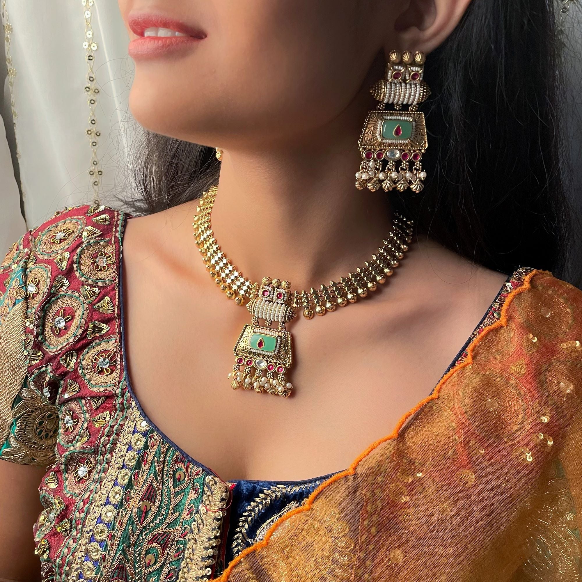 Sajni Antique Designer Necklace Set