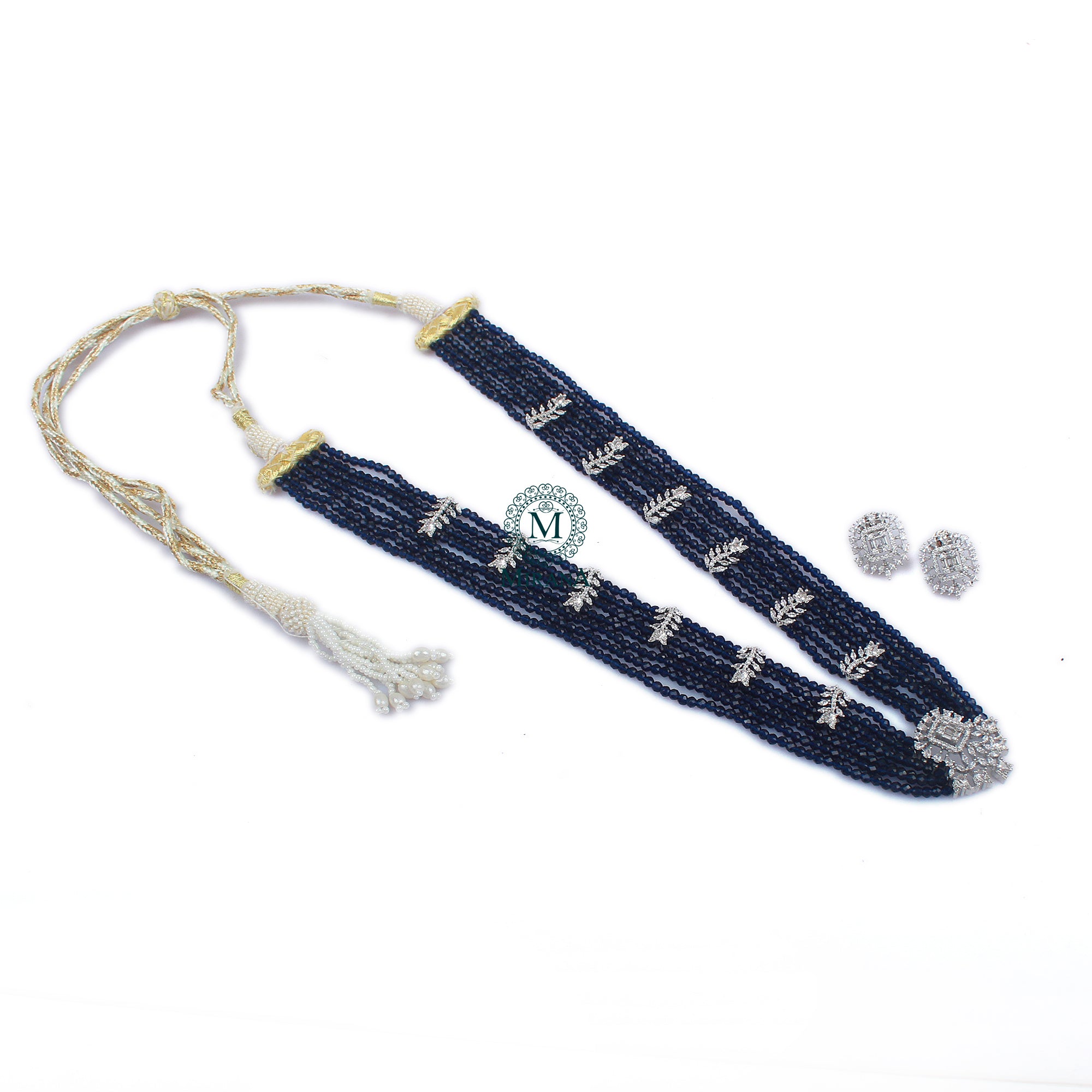 Panache Sapphire Blue Layered Necklace Set