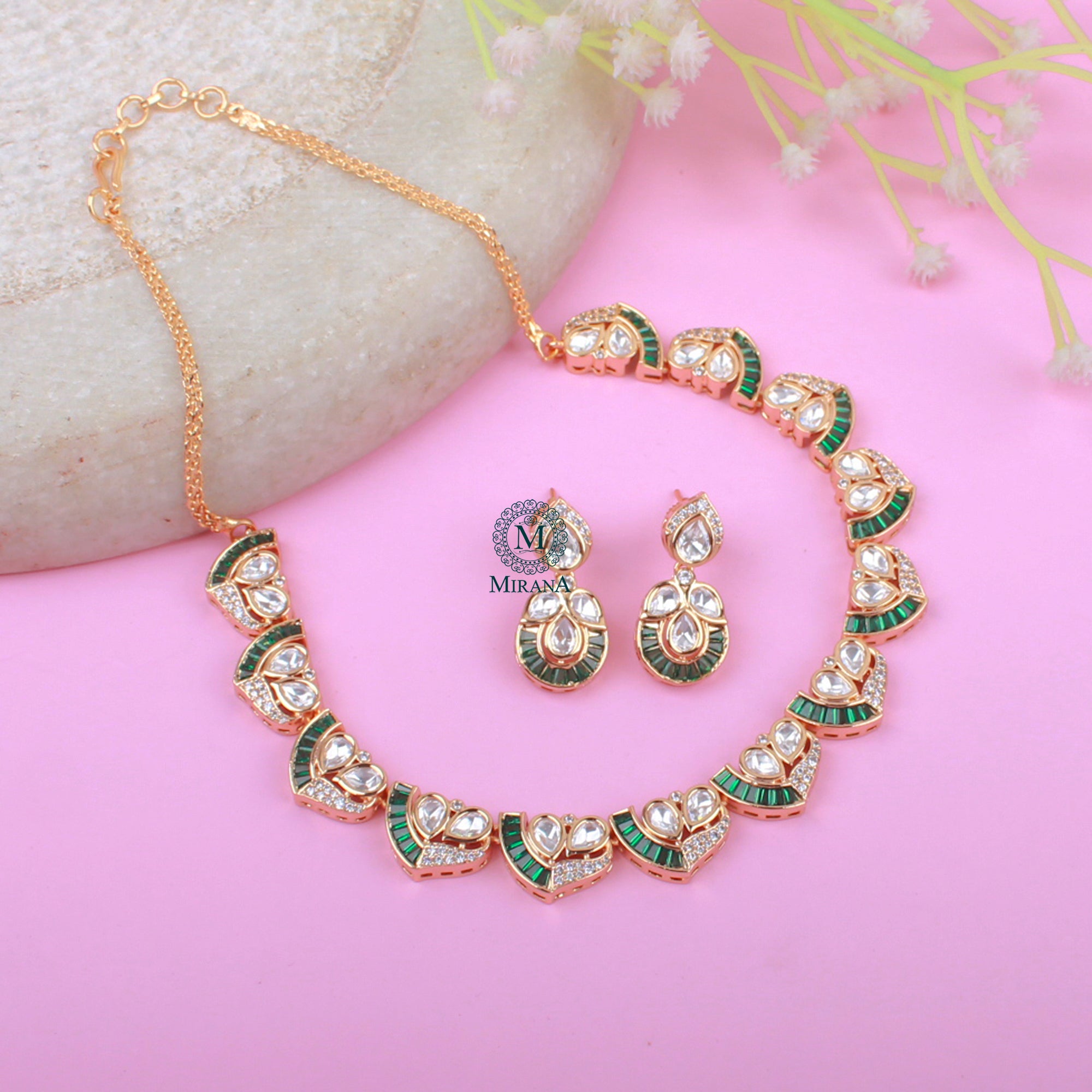 Roop Polki Designer Necklace Set