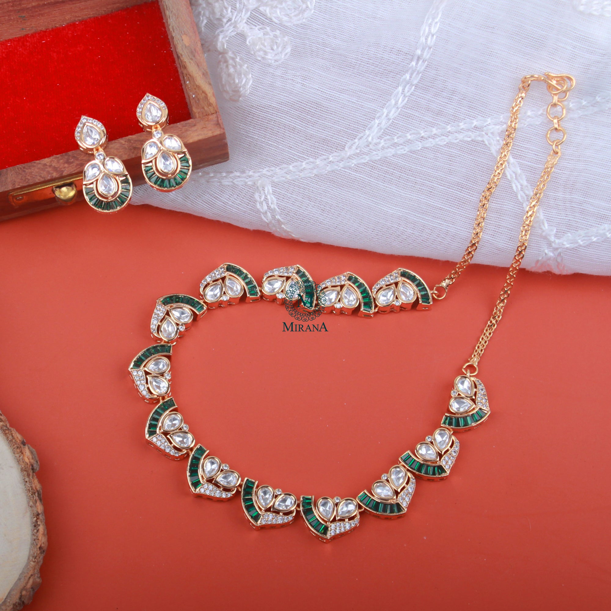 Roop Polki Designer Necklace Set