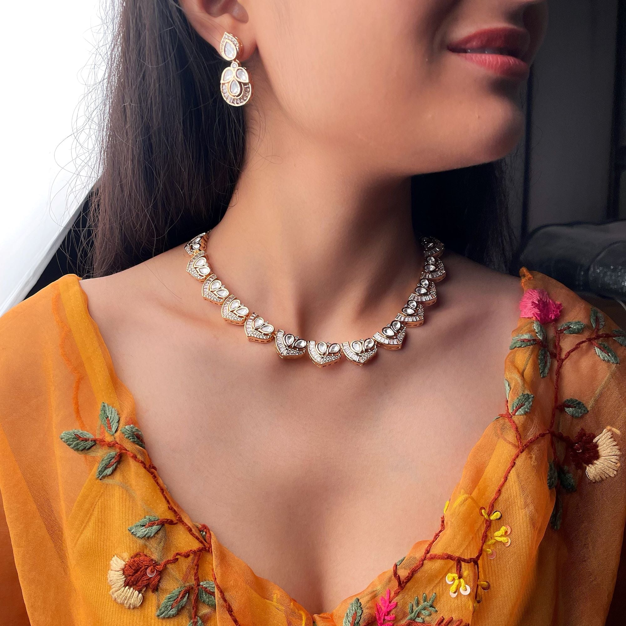 Roop Polki Designer Necklace Set