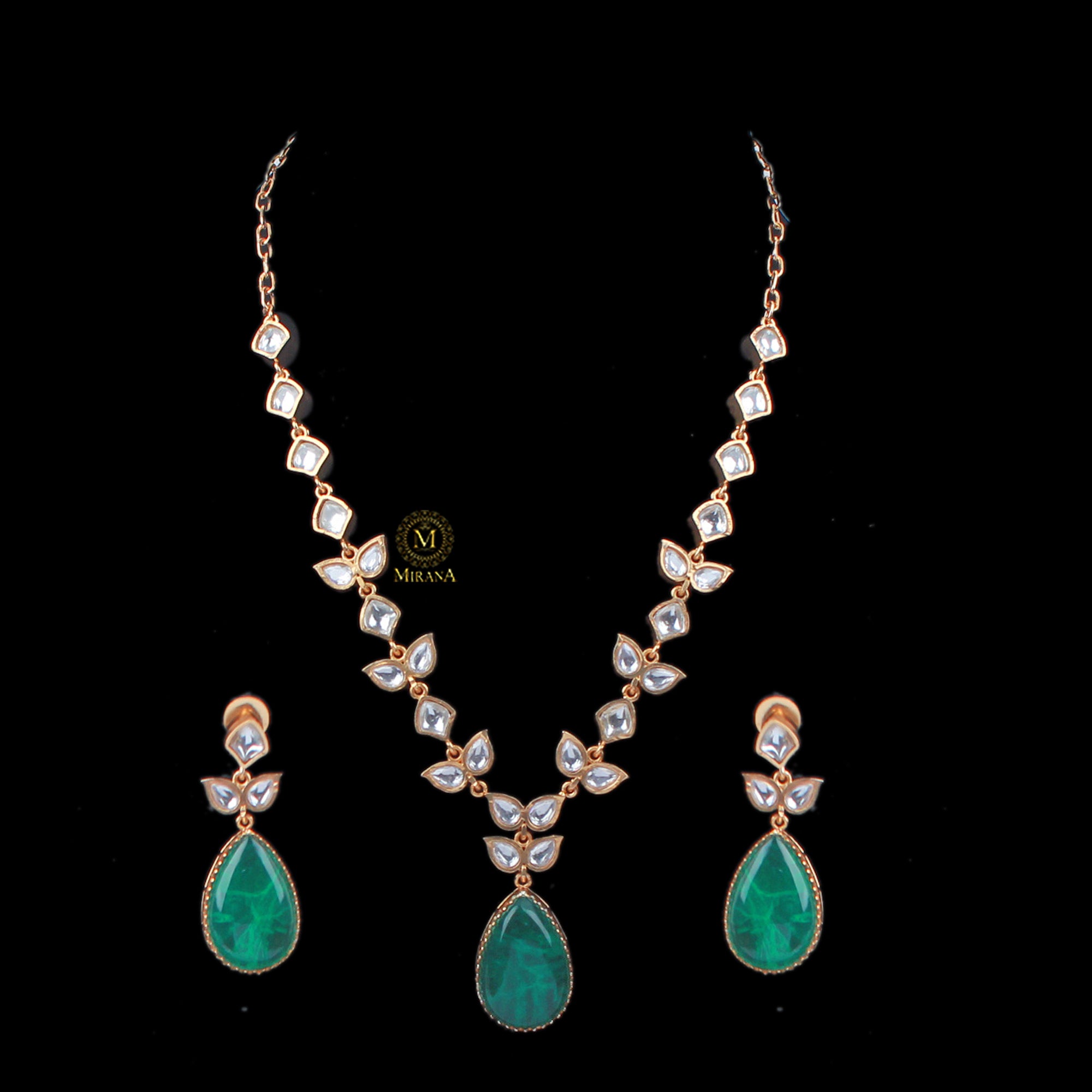 Zeesha Moissanite Designer Necklace Set
