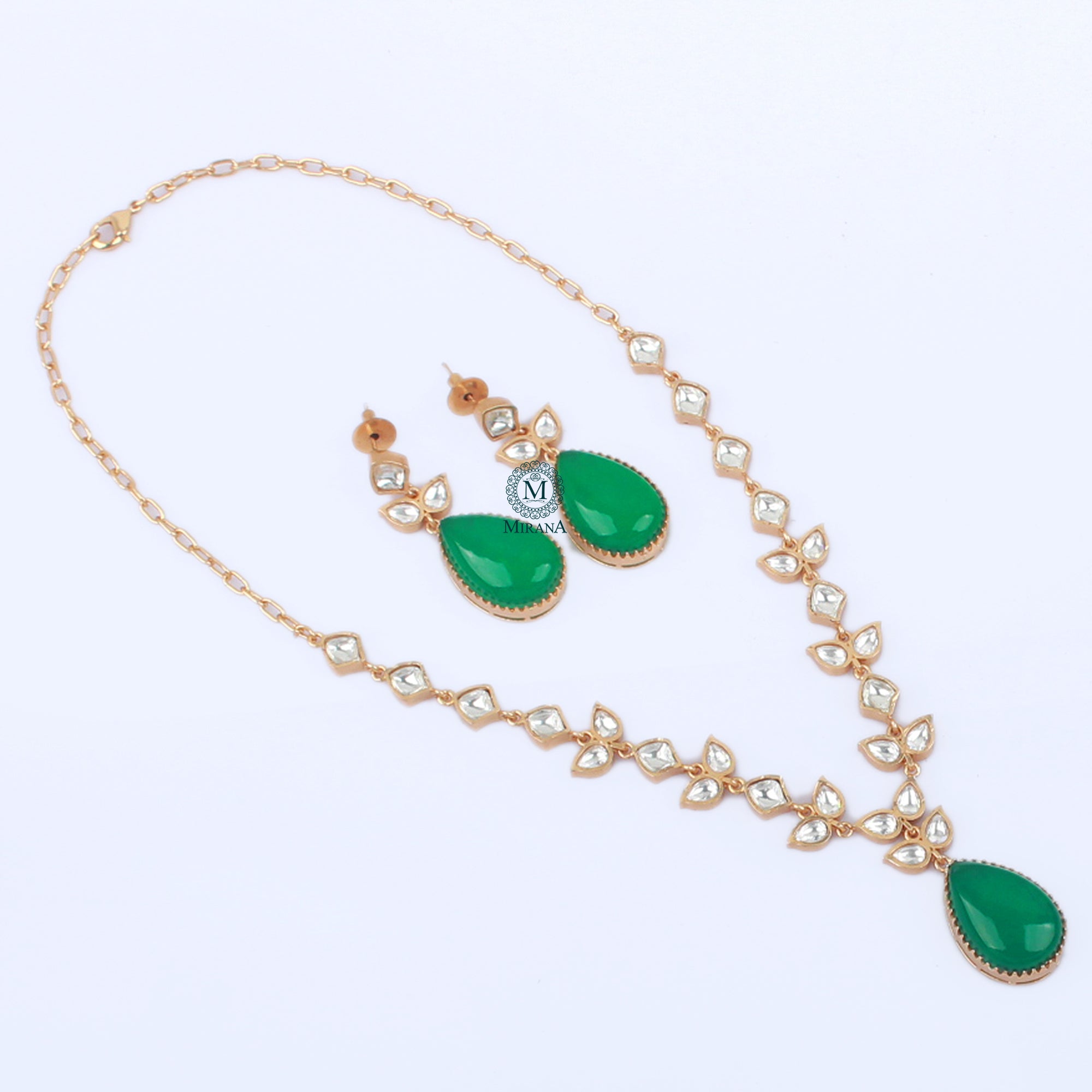 Zeesha Moissanite Designer Necklace Set