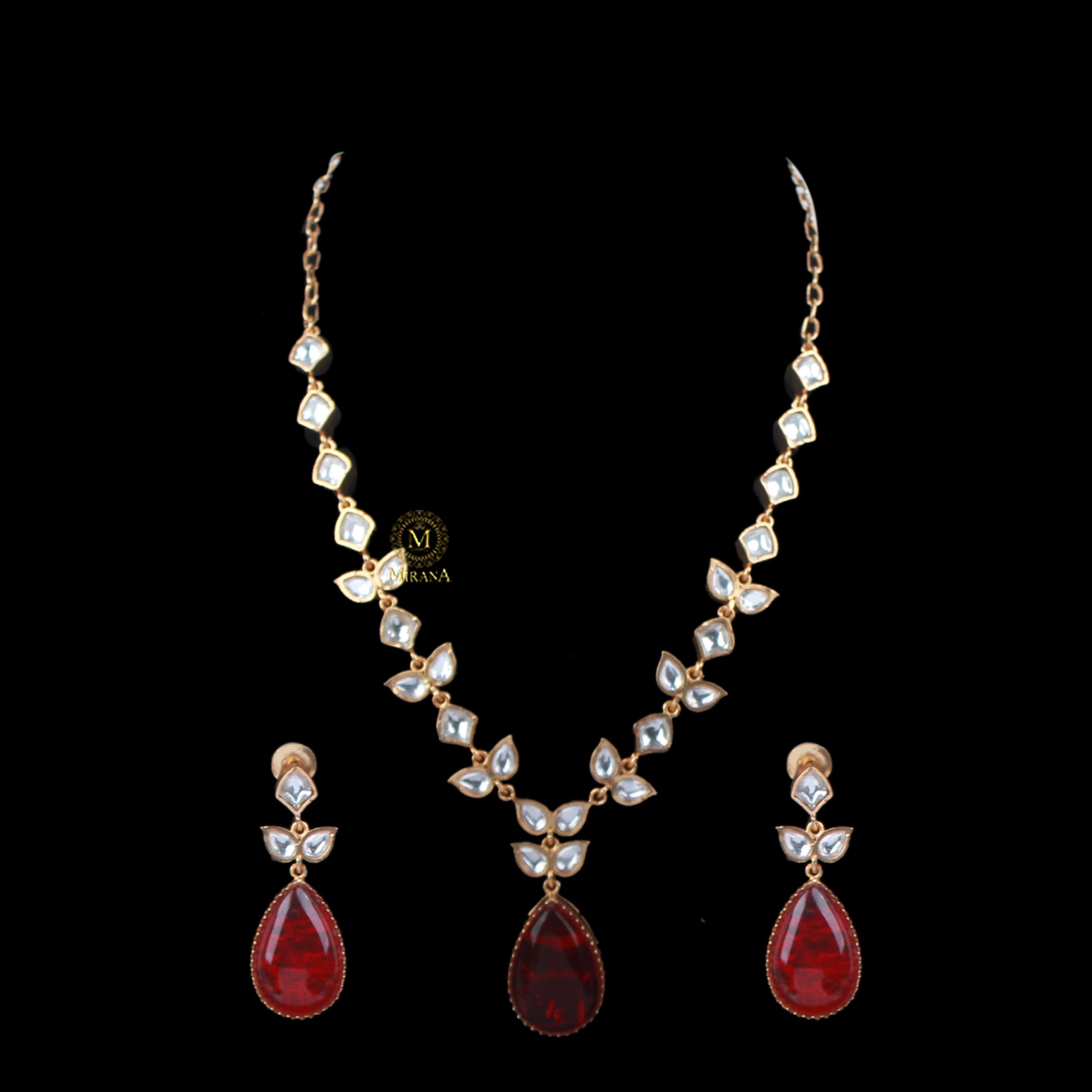 Zeesha Moissanite Designer Necklace Set