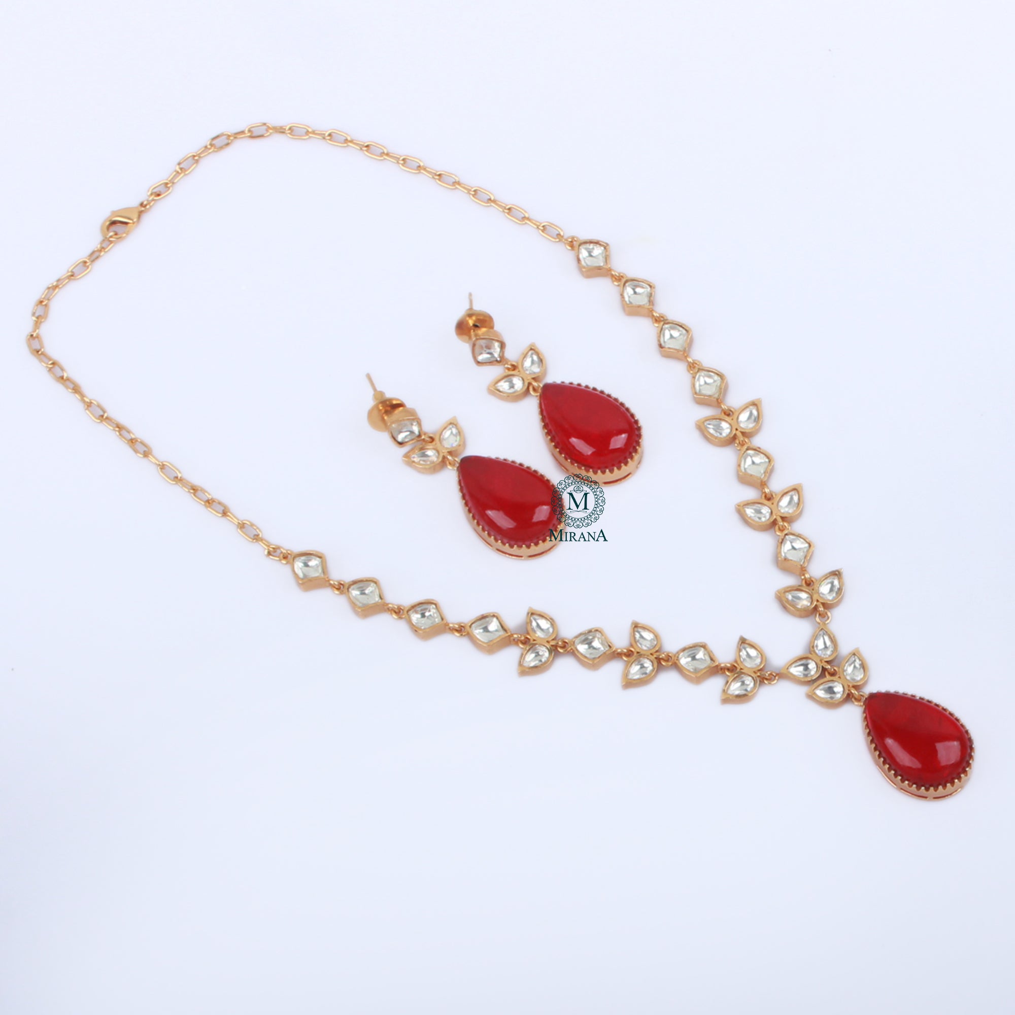 Zeesha Moissanite Designer Necklace Set