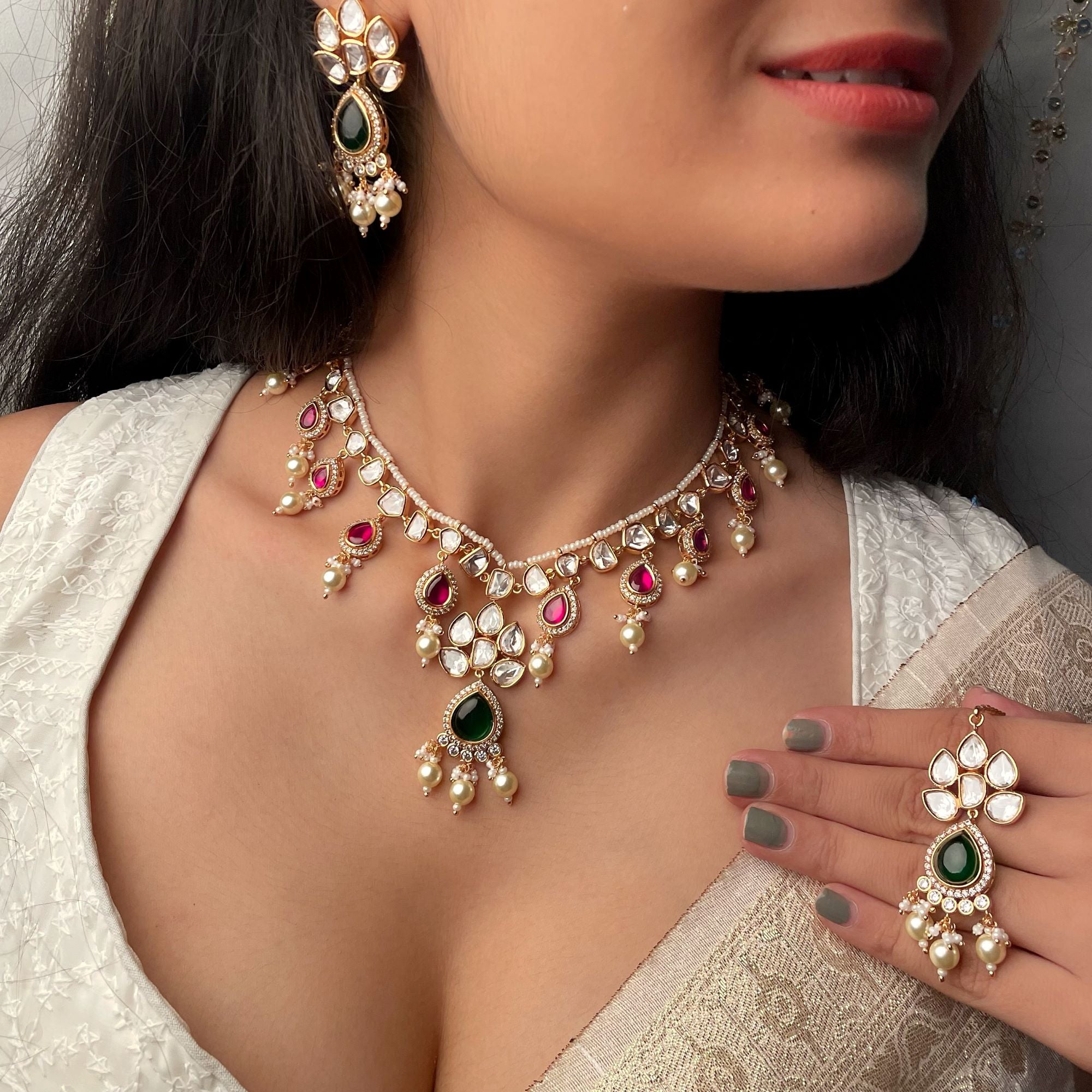 Sonal Polki Designer Necklace Set