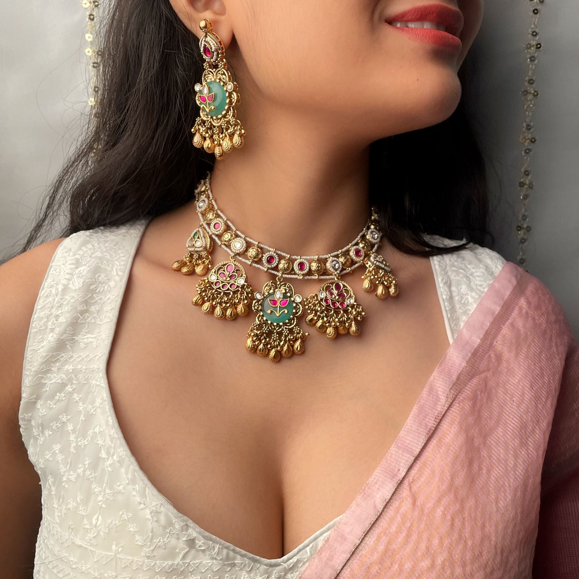 Drishi Antique Designer Necklace Set