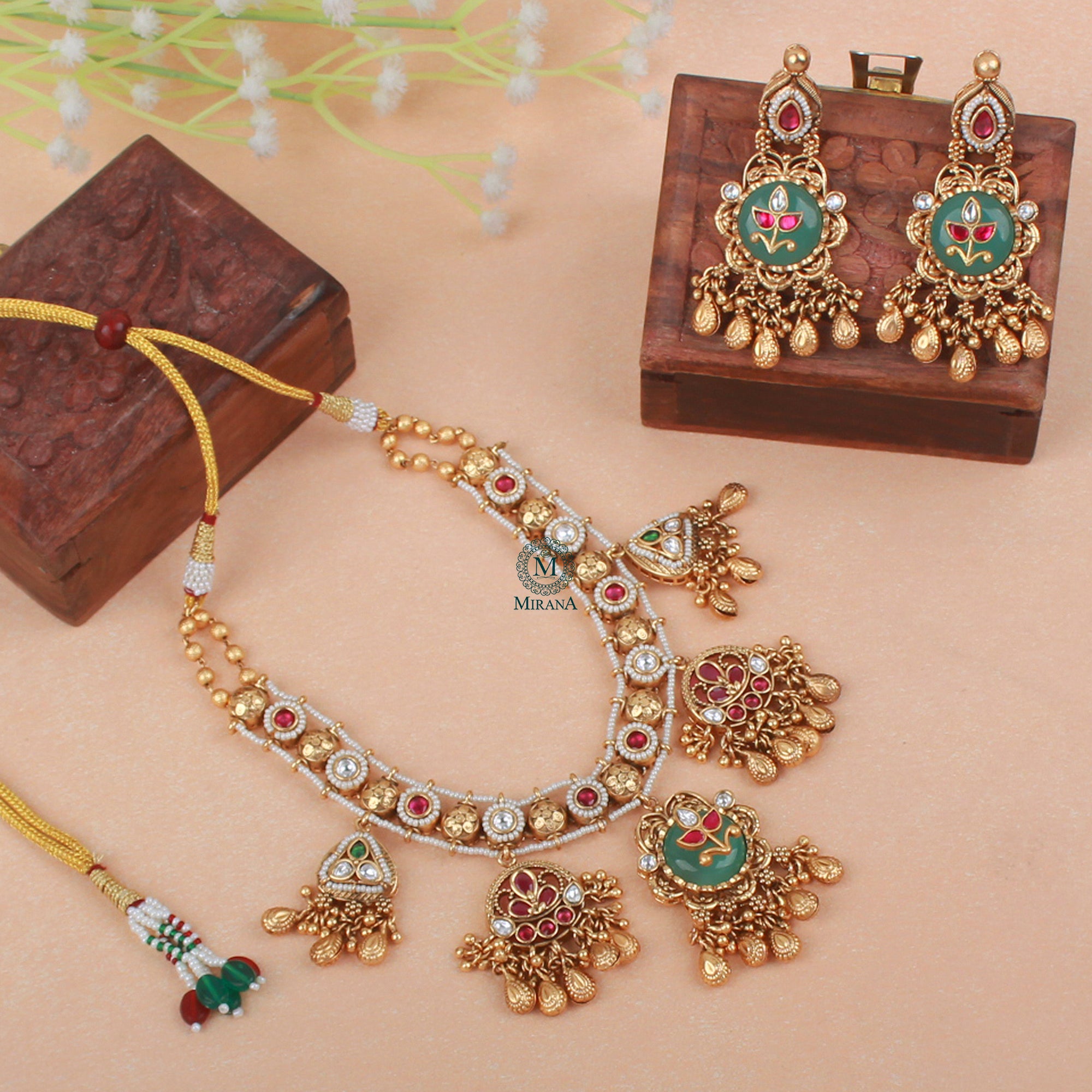 Drishi Antique Designer Necklace Set