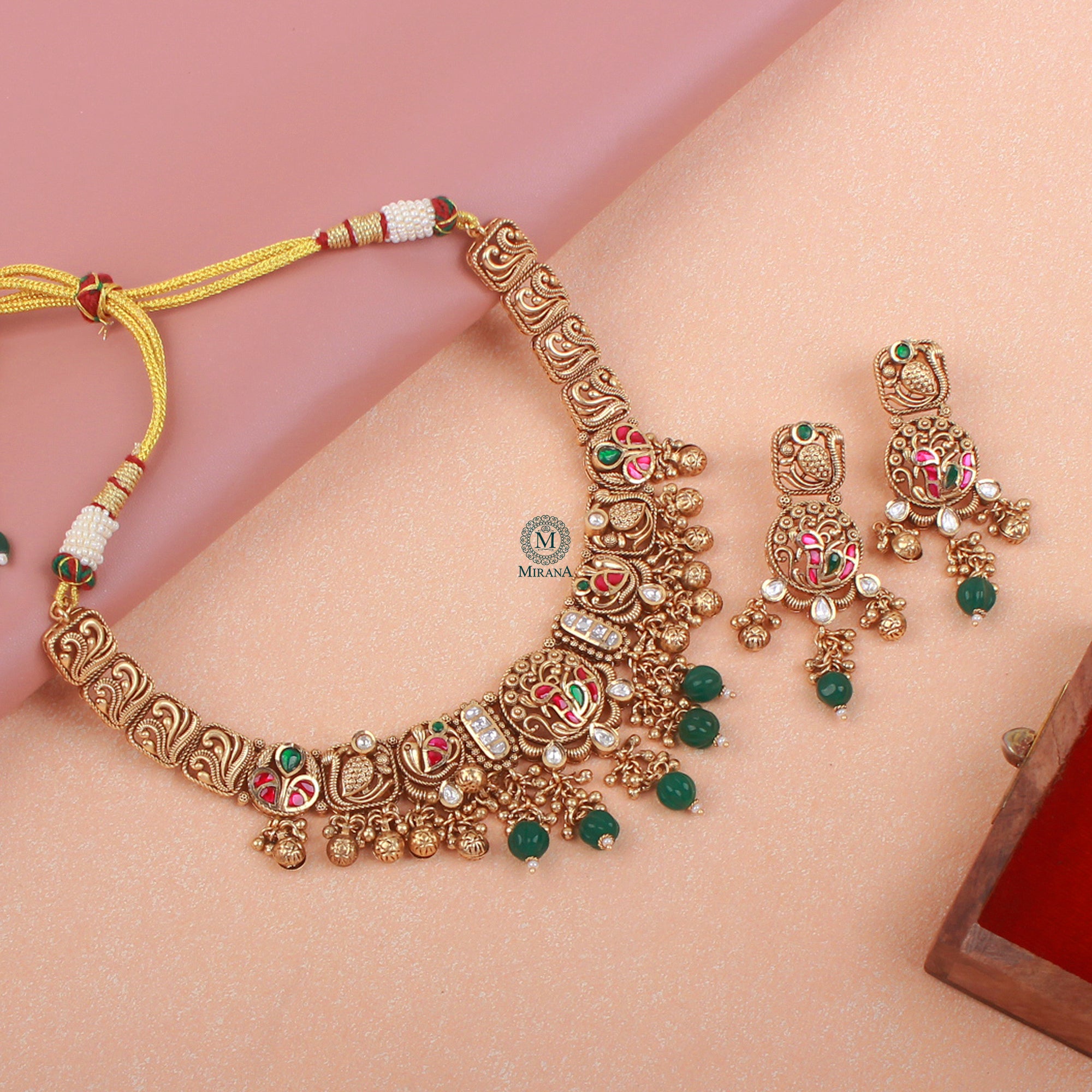 Keshavi Antique Designer Necklace Set