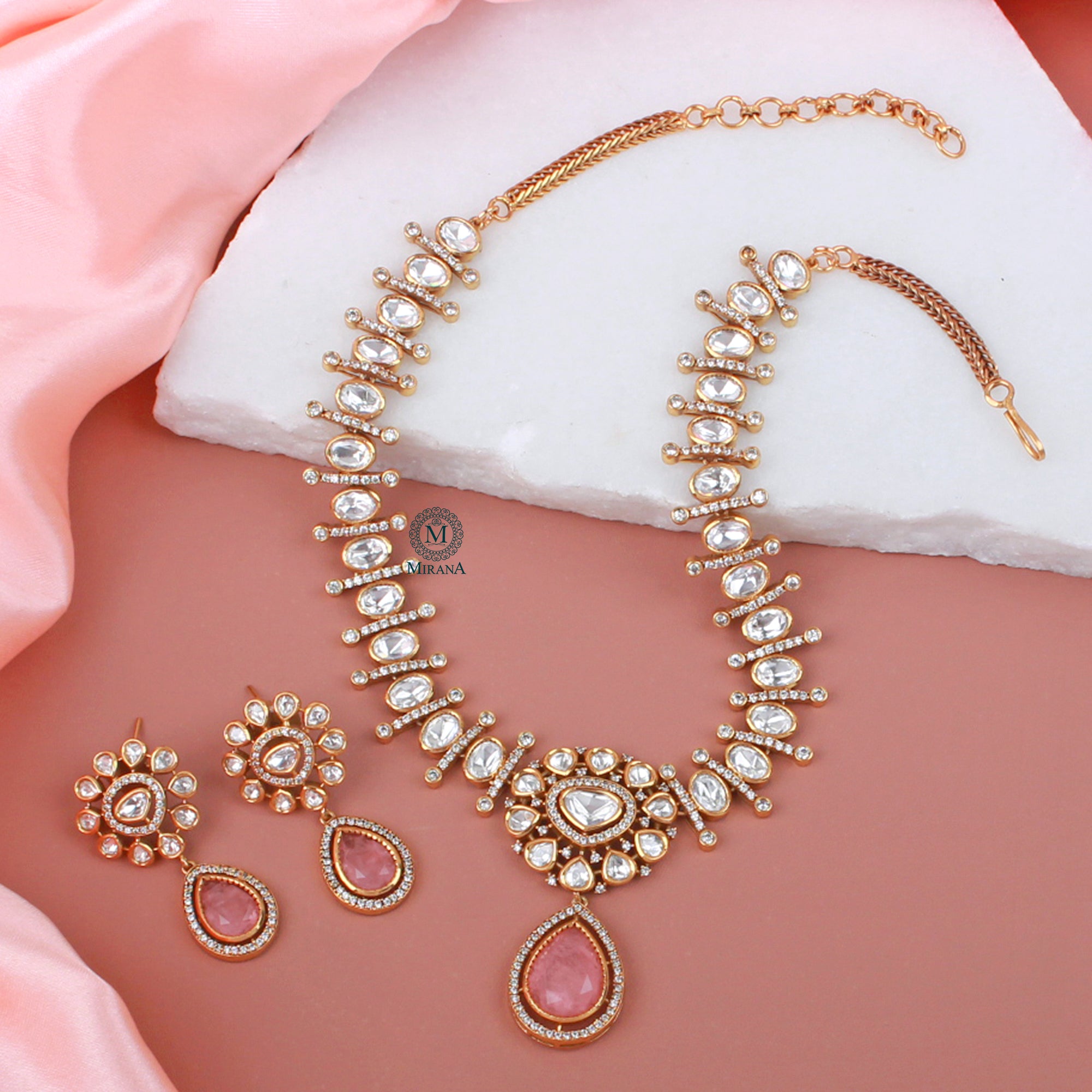 Bavya Pastel Designer Necklace Set